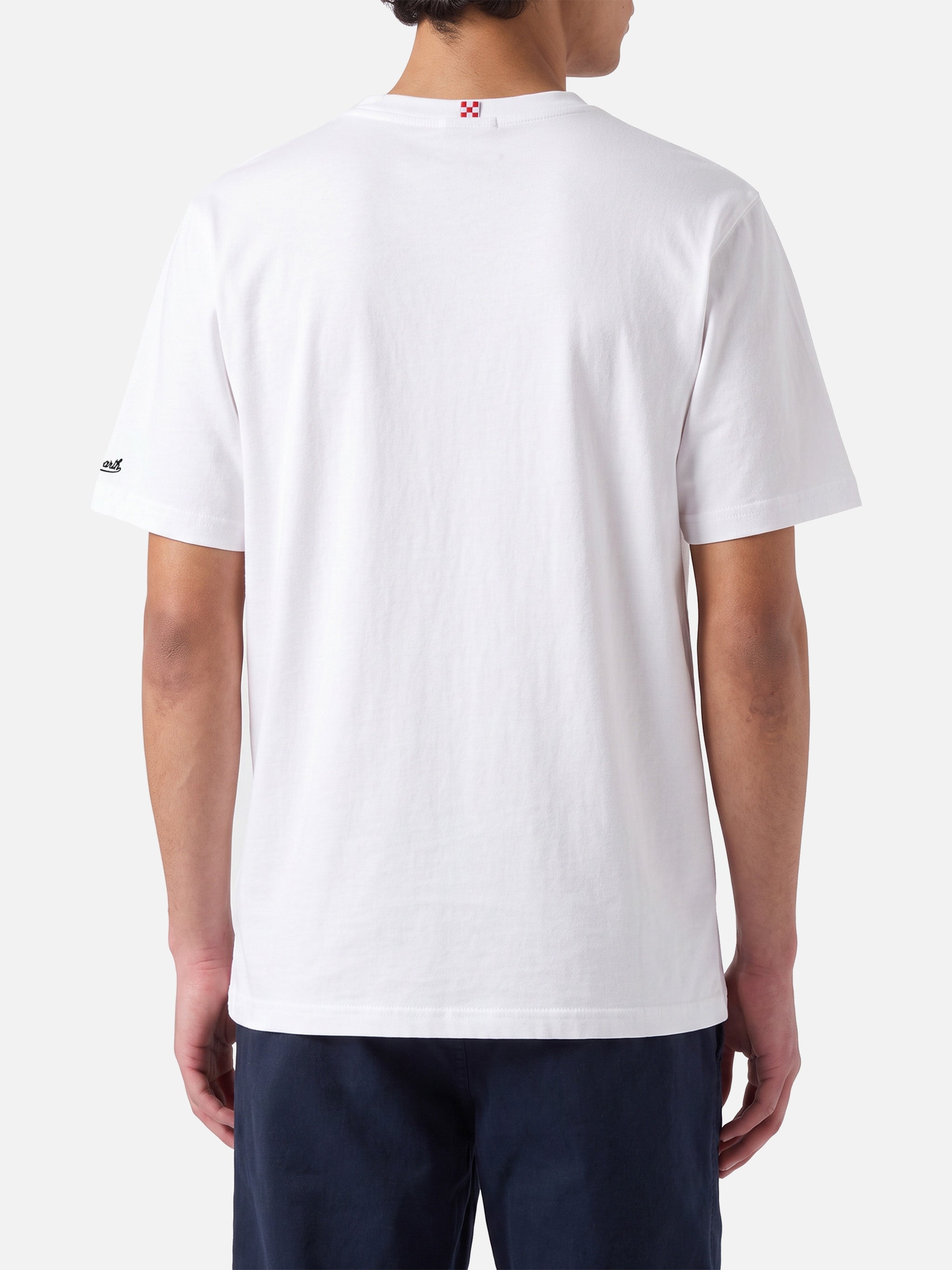 mc2-saint-barth-t-shirt-uomo-bianca-stampa-papera-big-babol-edizione-speciale image 3