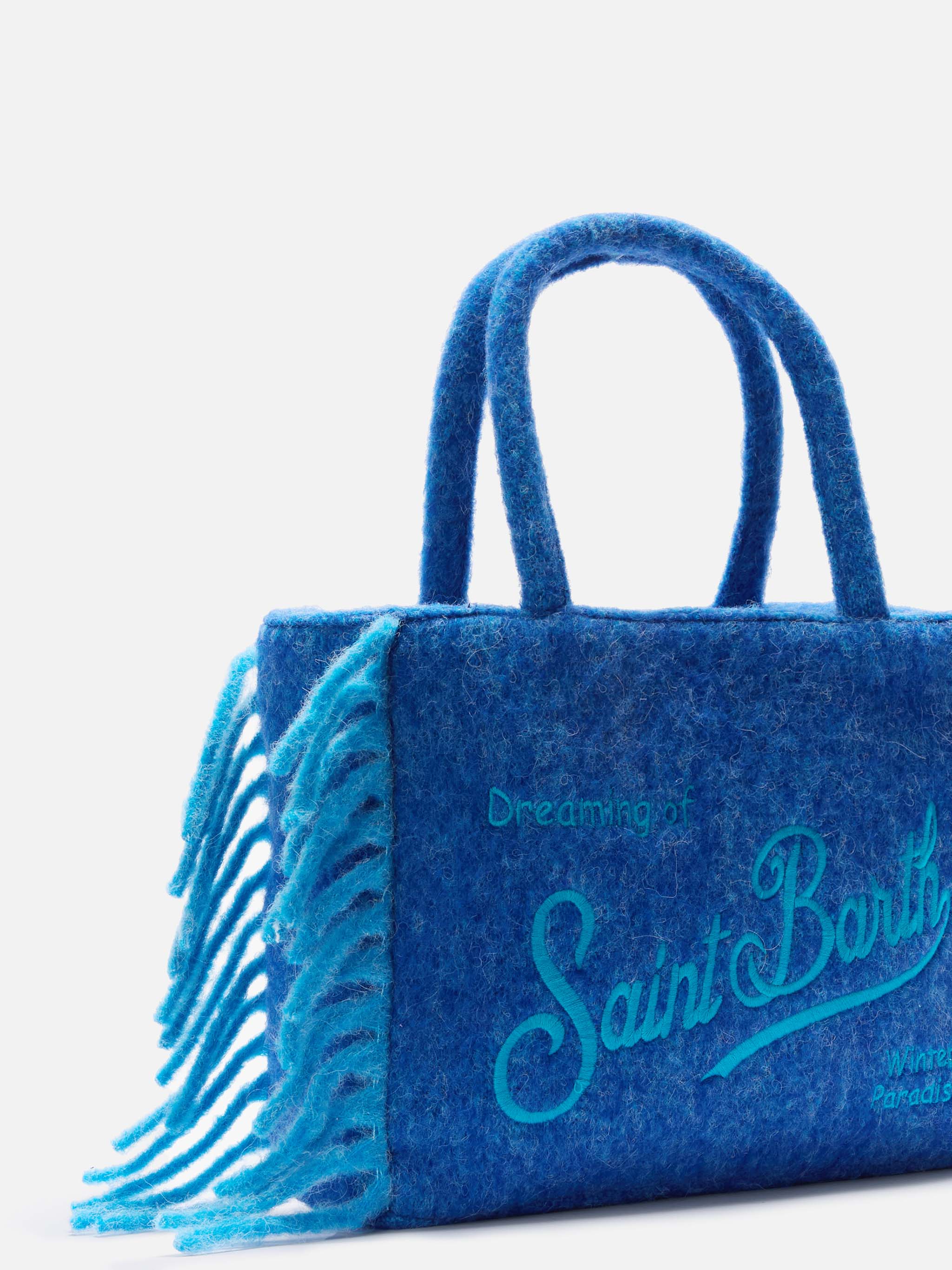 mc2-saint-barth-borsa-a-spalla-vanity-blanket-blu-con-frange-turchese image 3