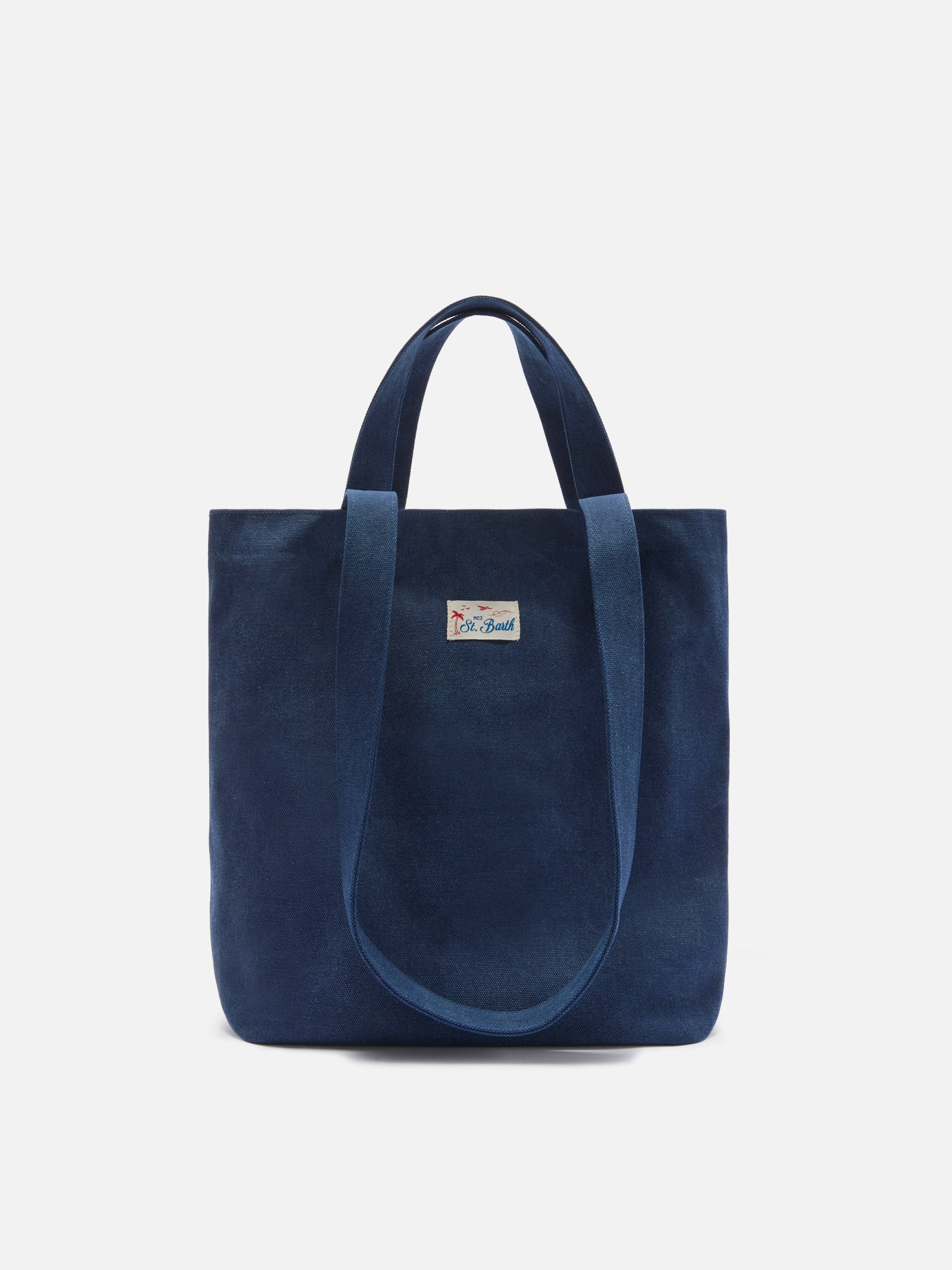 mc2-saint-barth-borsa-tote-essential-beach-in-cotone-blu-navy-48x36x15-cm-con-lo image 4