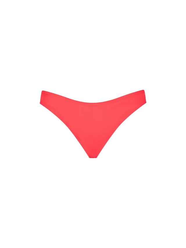mc2-saint-barth-elise-slip-mare-donna-rosso-fluo-chiuso-sui-fianchi image 1