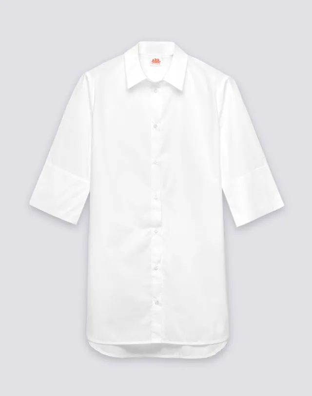 sundek-camicione-corto-donna-in-popeline-di-cotone-oversize-w258drpn100 image 1