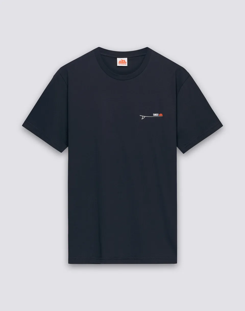 sundek-t-shirt-uomo-girocollo-old-school-surf-in-cotone image 1