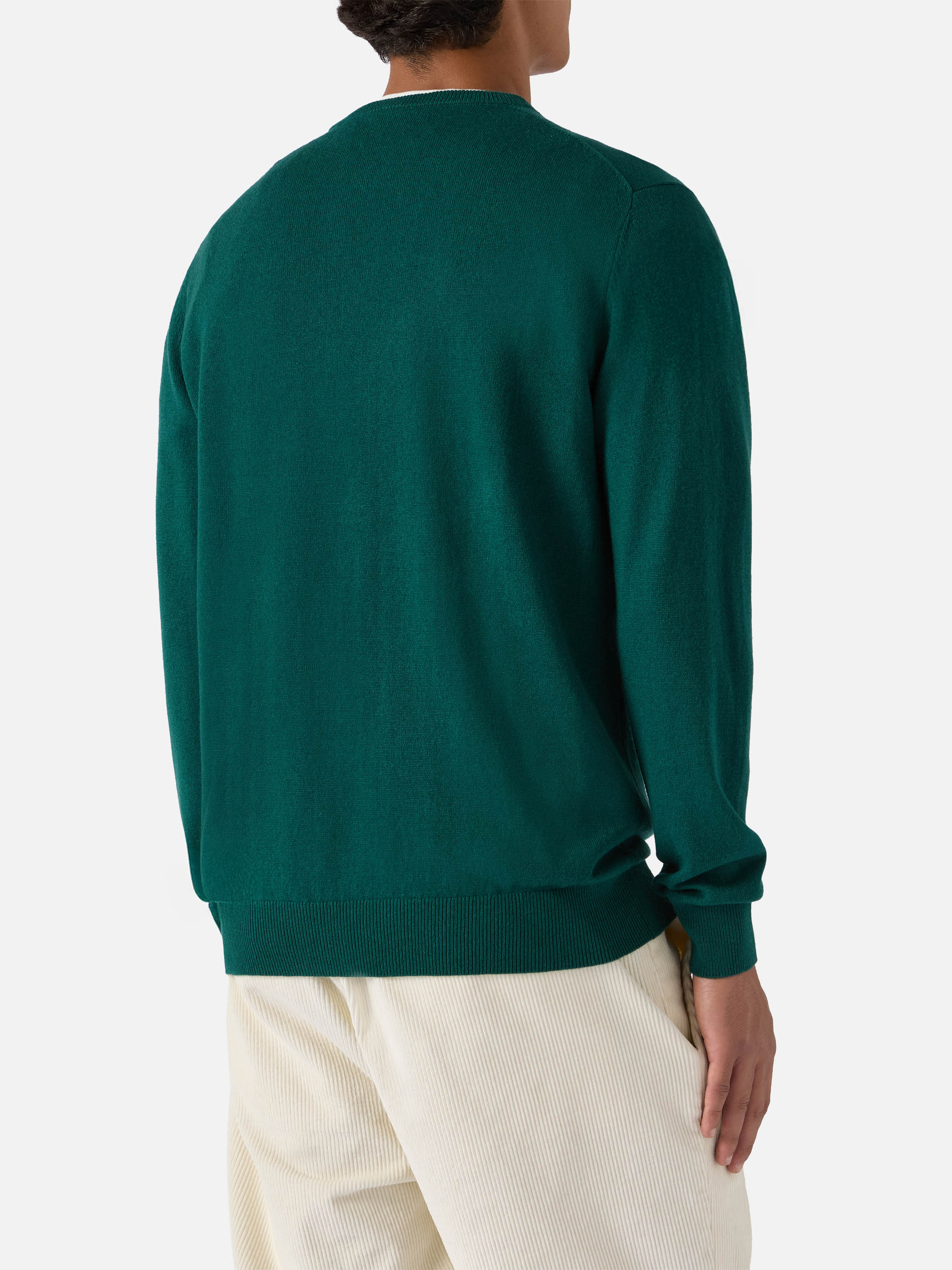 mc2-saint-barth-maglione-regent-uomo-in-lana-merino-e-cashmere-verde-inglese image 3