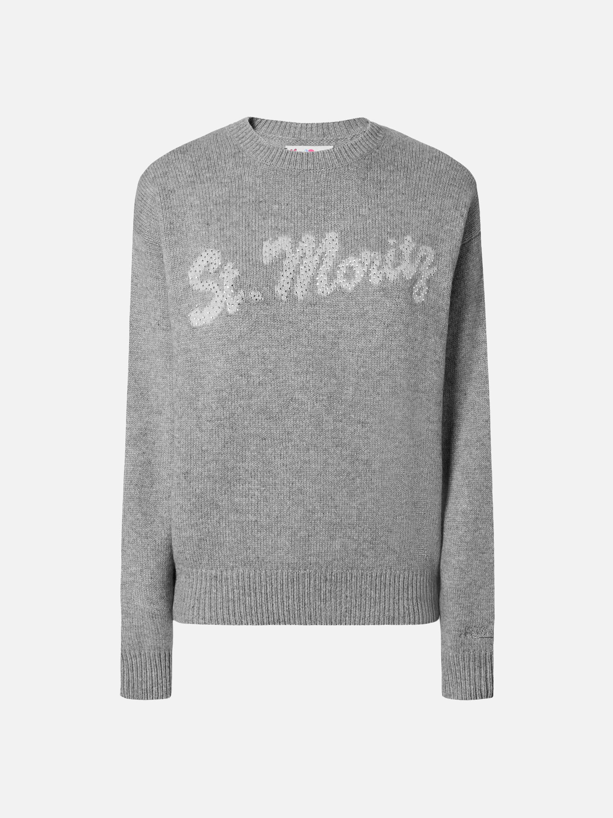 mc2-saint-barth-louise-girocollo-donna-grigio-st-moritz-strass-special-edition image 5
