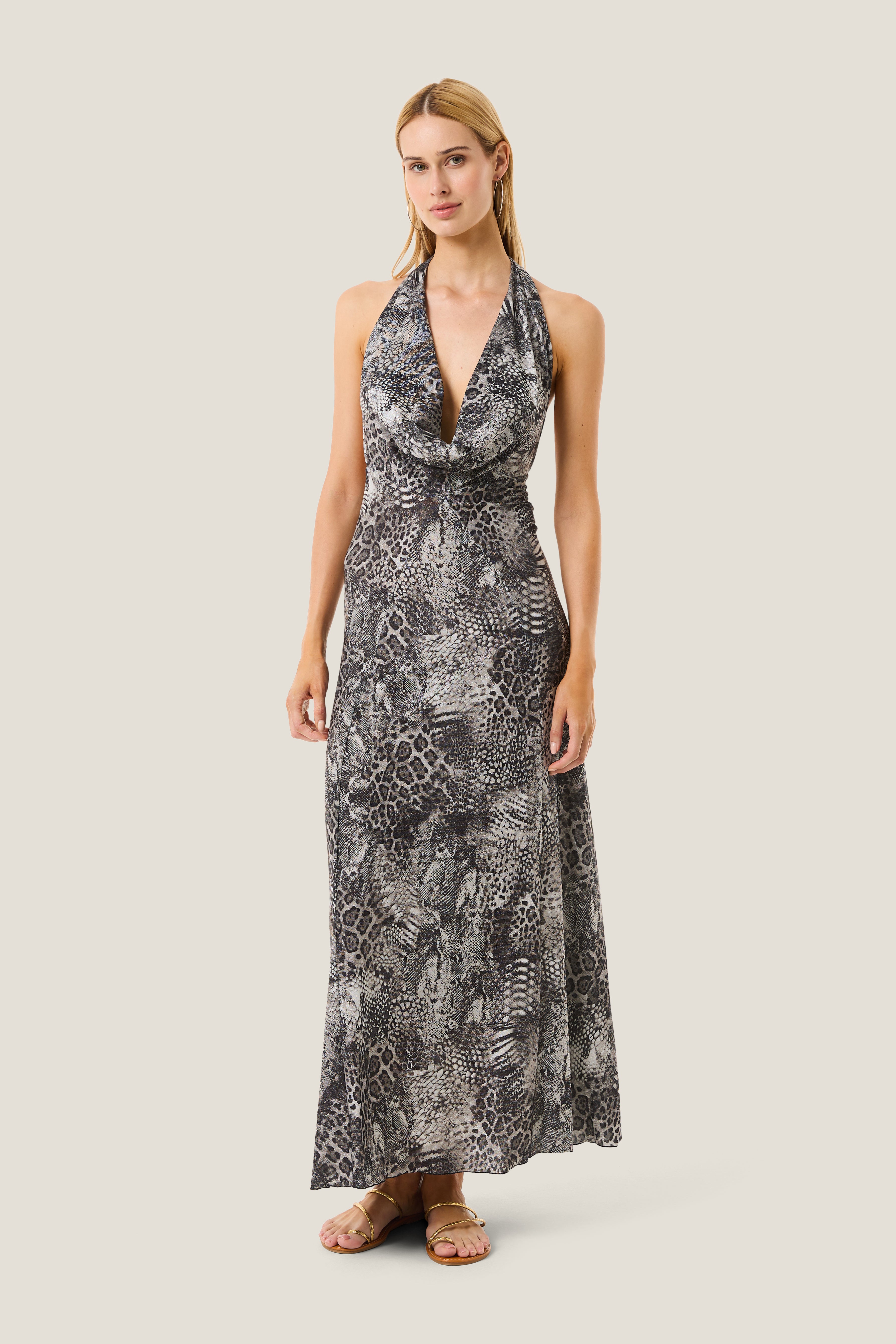 4giveness-abito-lungo-schiena-scoperta-animalier-resort-donna image 1