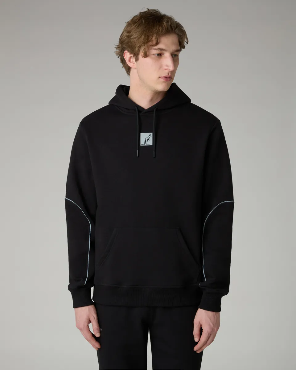 australian-nocturna-hoodie-felpa-con-cappuccio-nera-con-piping-rifrangente image 1