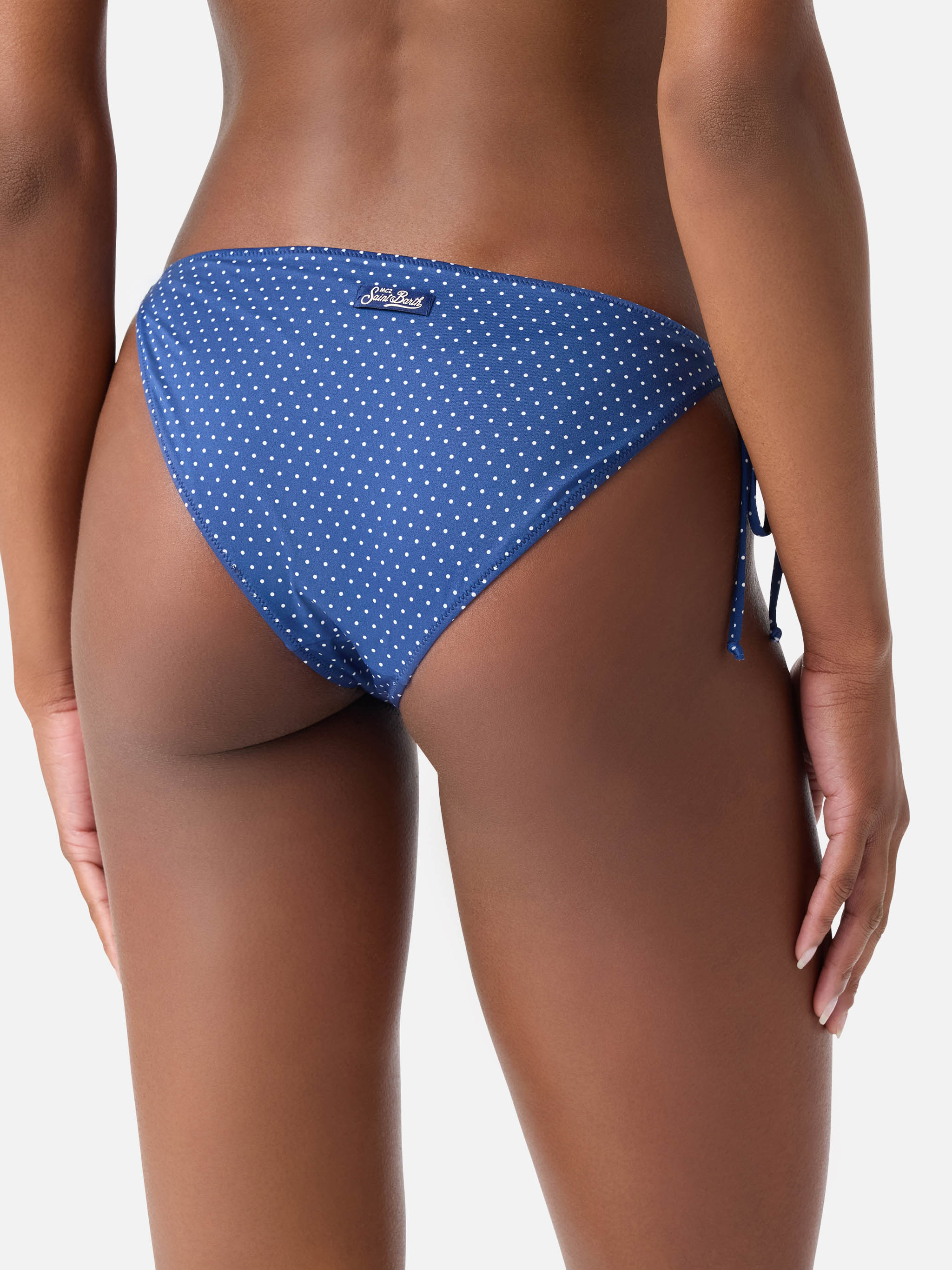 mc2-saint-barth-virgo-slip-mare-classico-micro-pois-blu image 2
