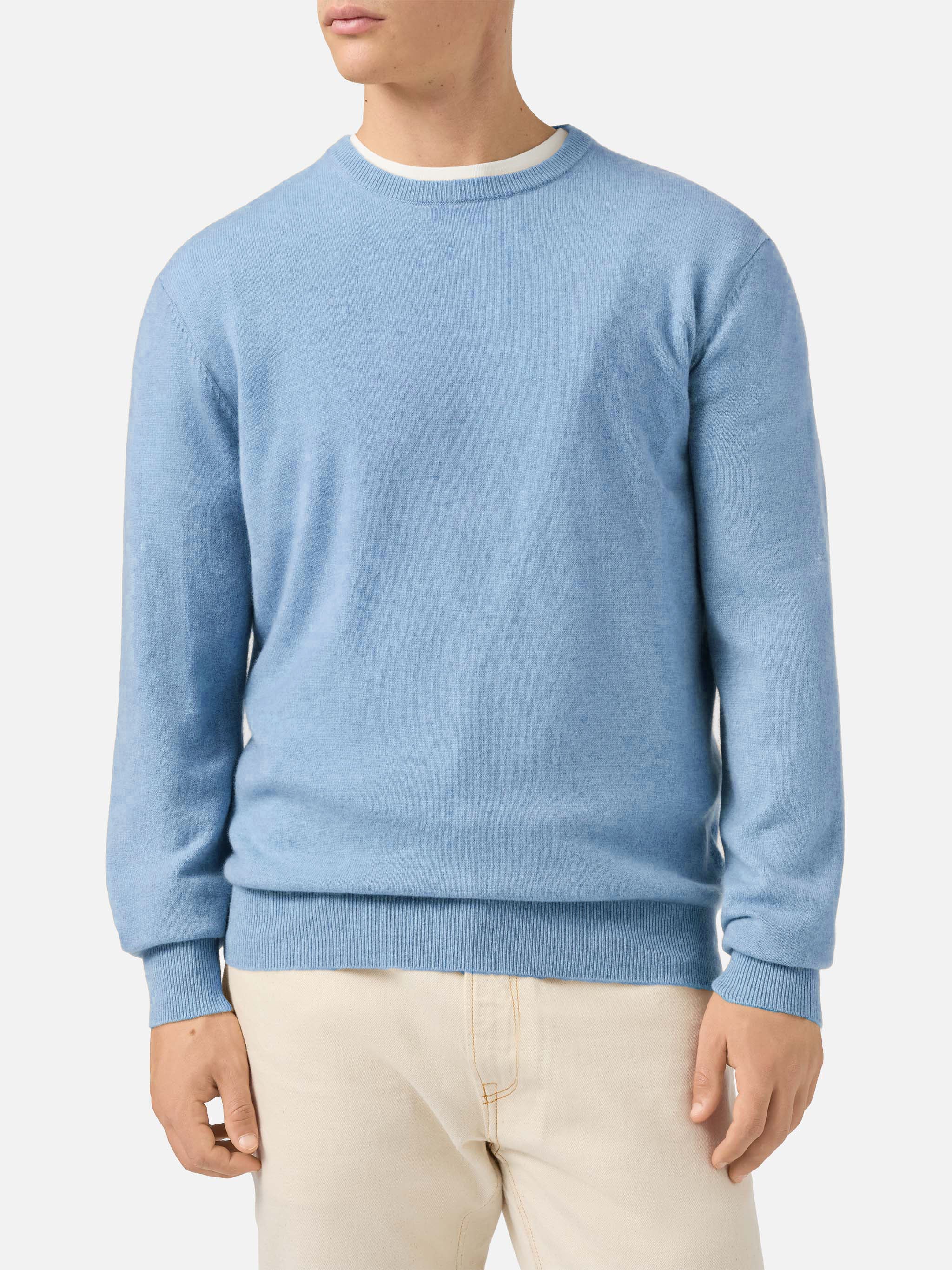mc2-saint-barth-maglione-regent-100-cashmere-azzurro-girocollo-uomo image 1