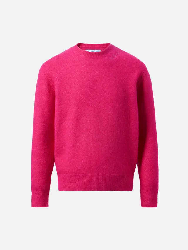 mc2-saint-barth-lyle-girocollo-bambina-fucsia-in-alpaca-stretch image 1