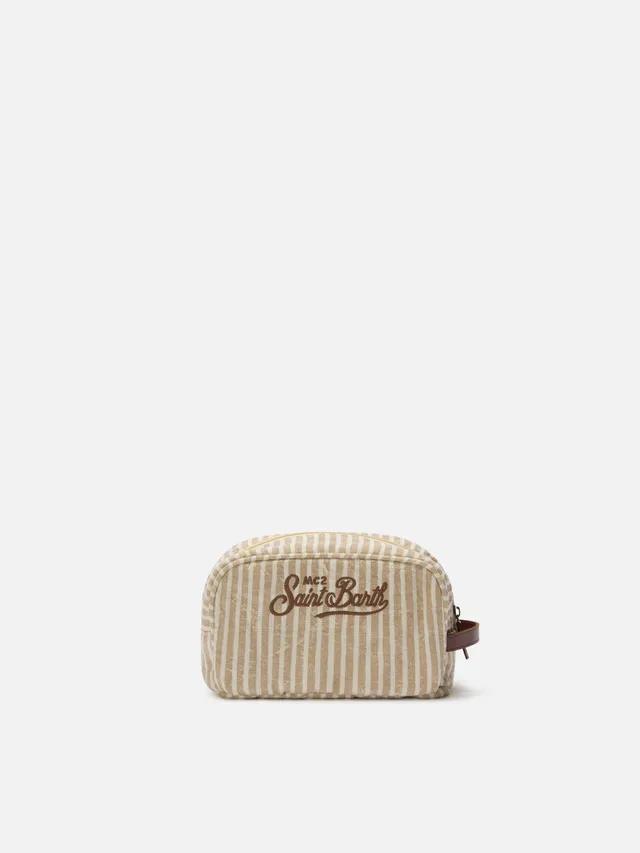 mc2-saint-barth-westwood-beauty-bag-in-lino-beige-a-righe-bianche image 1