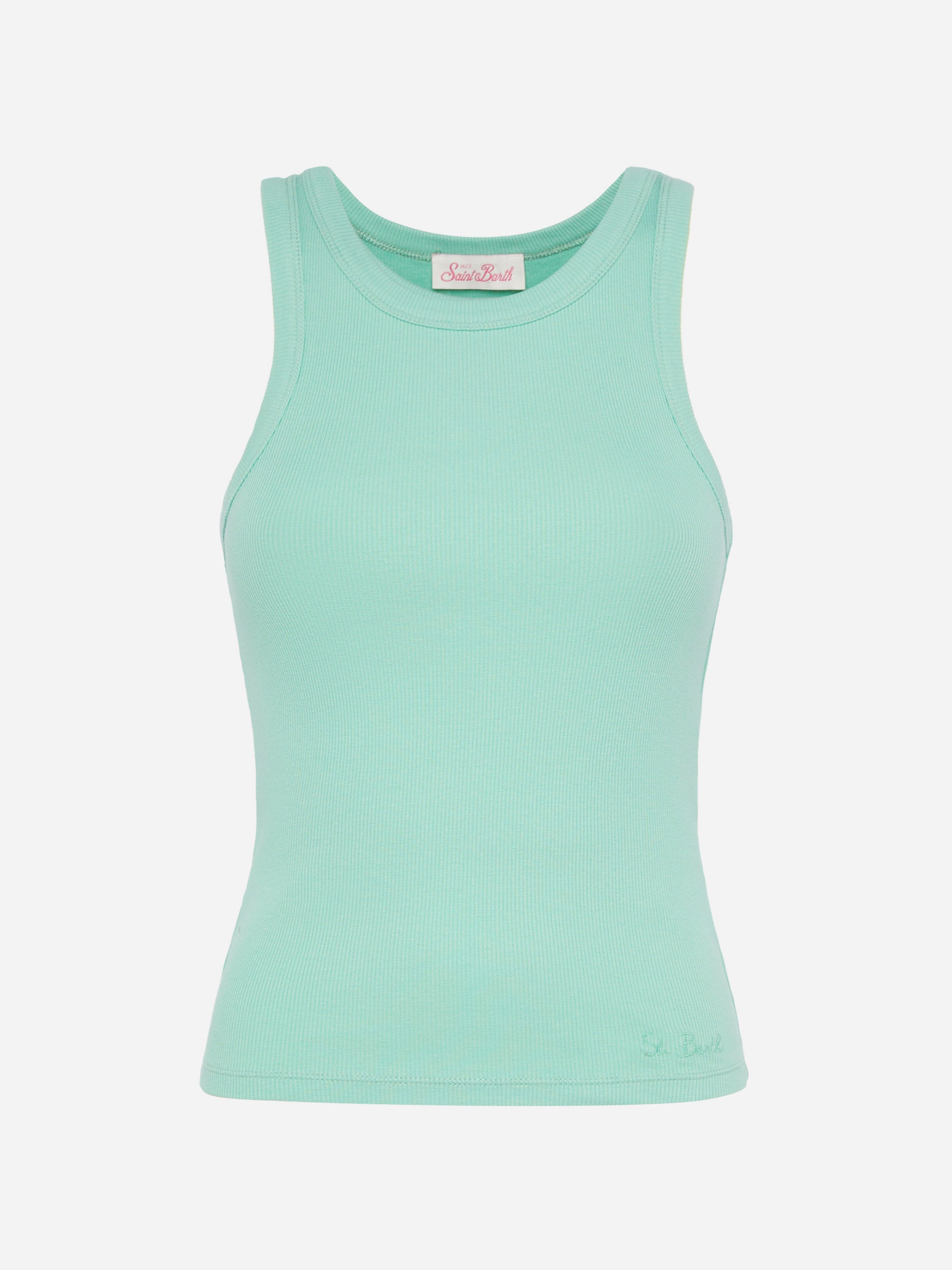 mc2-saint-barth-ada-canotta-cotone-coste-verde-salvia-donna image 1