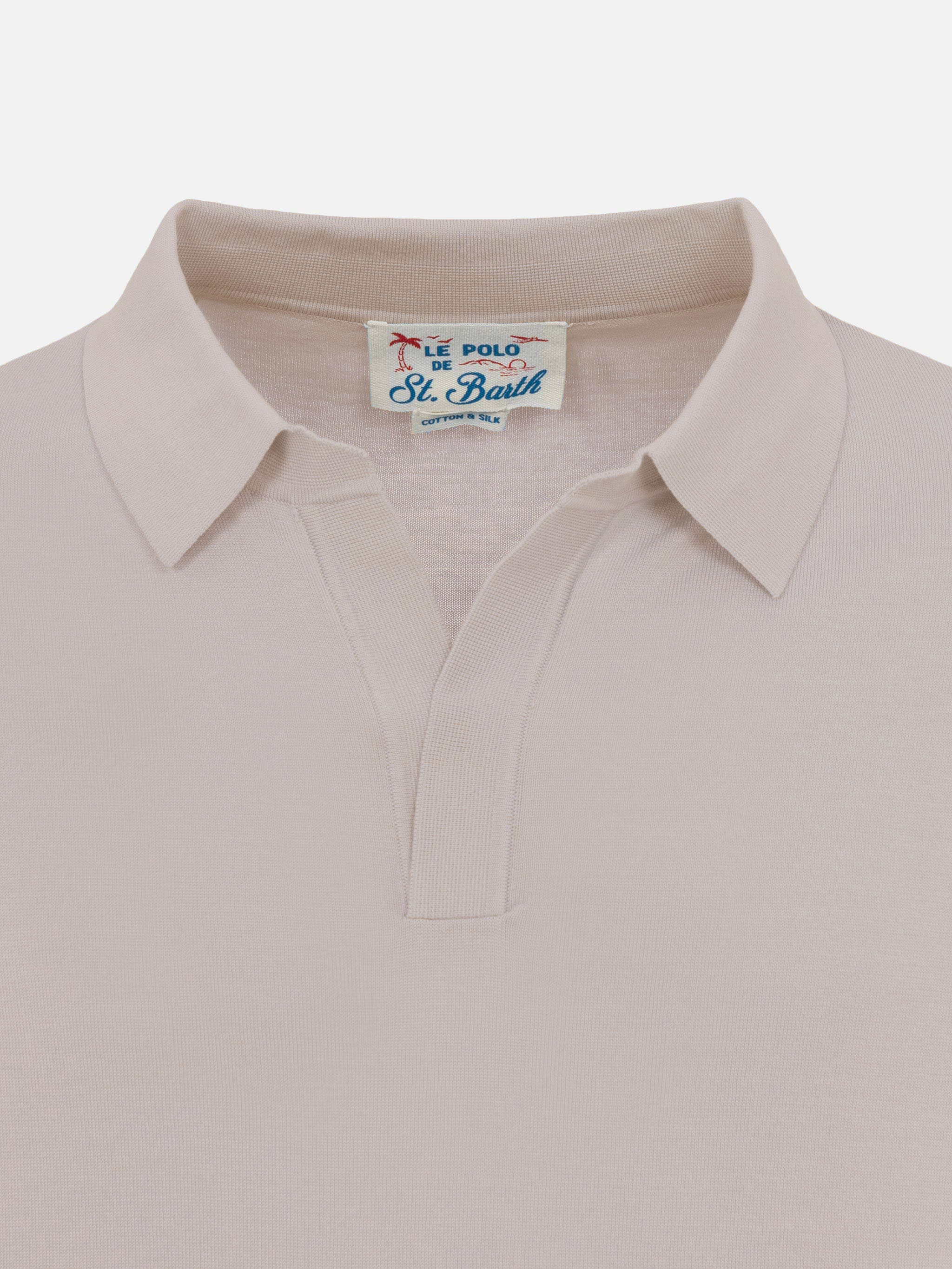 mc2-saint-barth-polo-sloan-uomo-in-maglia-seta-e-cotone-beige image 5