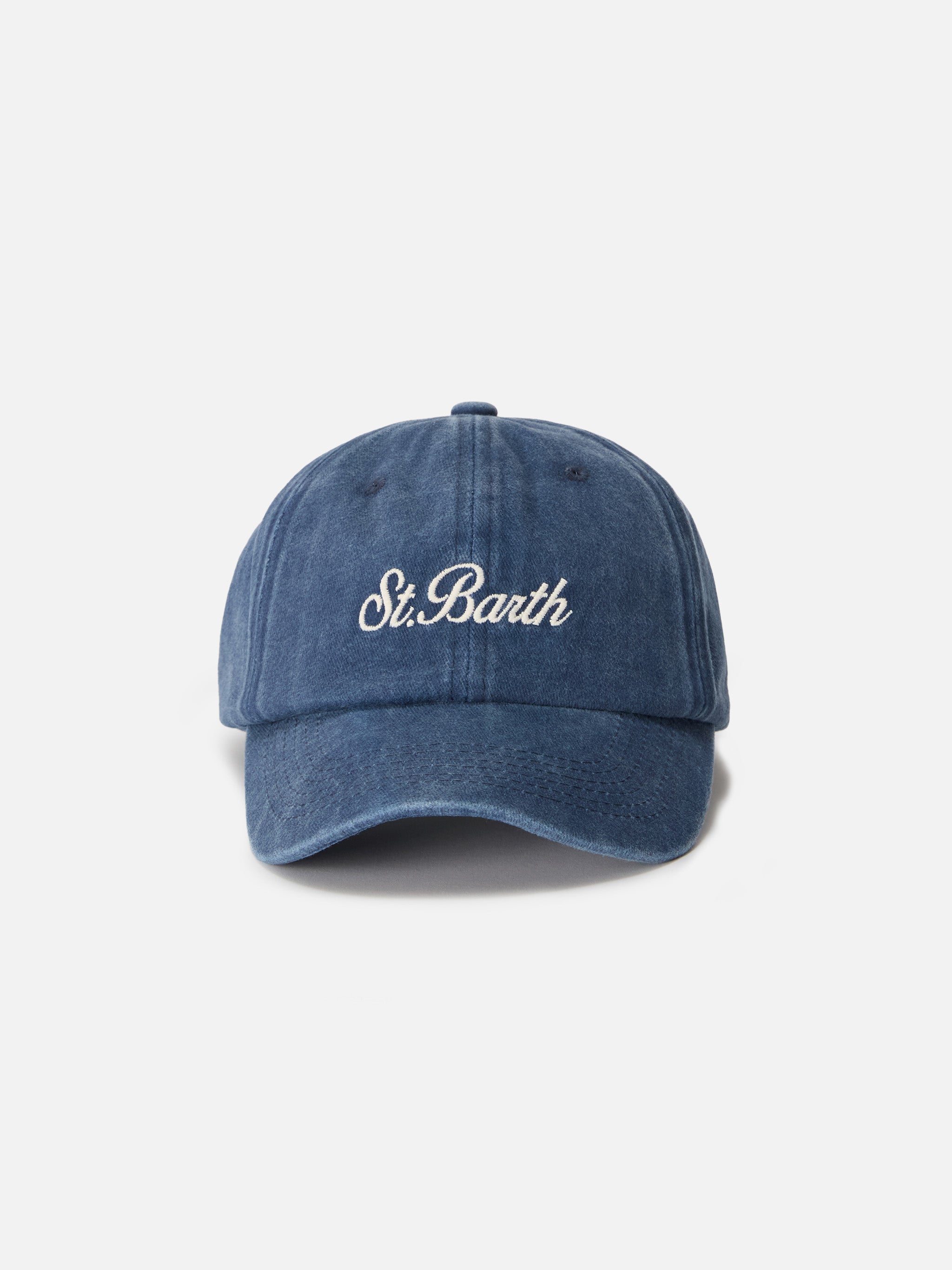 mc2-saint-barth-davis-das0004-cappellino-con-visiera-denim-blu-logo-ricamato image 1