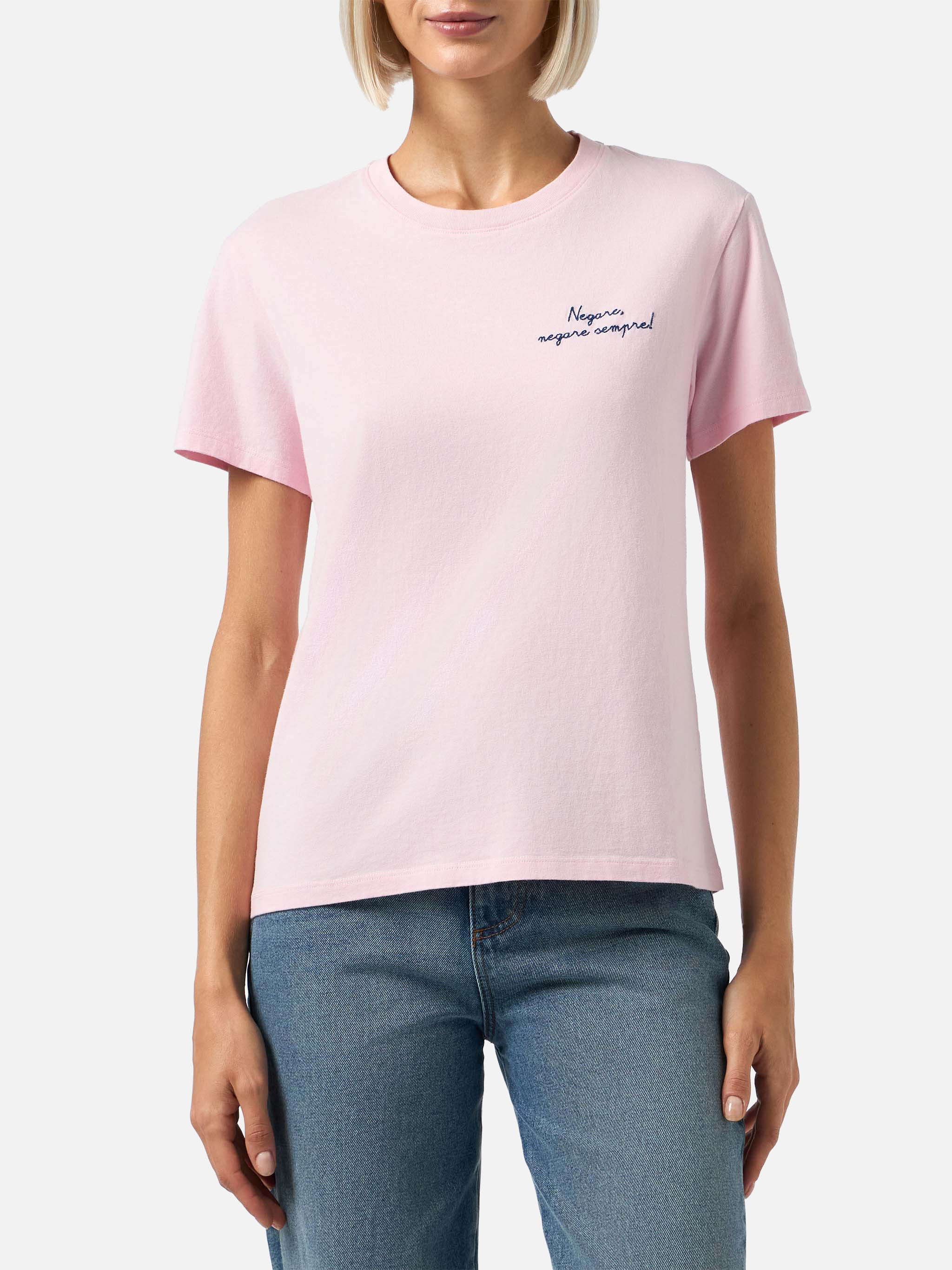 mc2-saint-barth-emilie-emi0002-t-shirt-donna-rosa-stampa-negare-negare-sempre-sp image 2