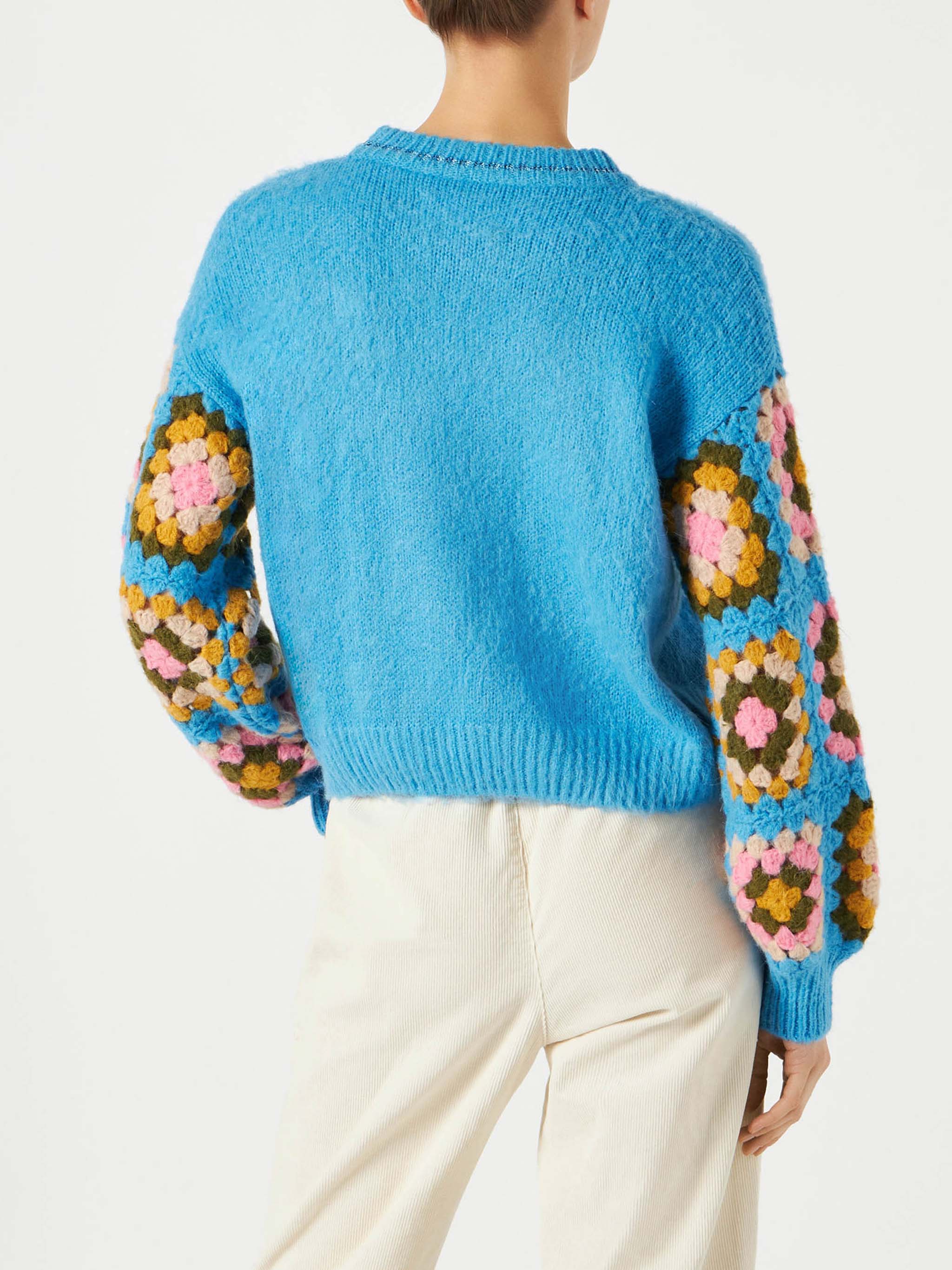 mc2-saint-barth-danya-soft-crochet-maglione-donna-azzurro image 3