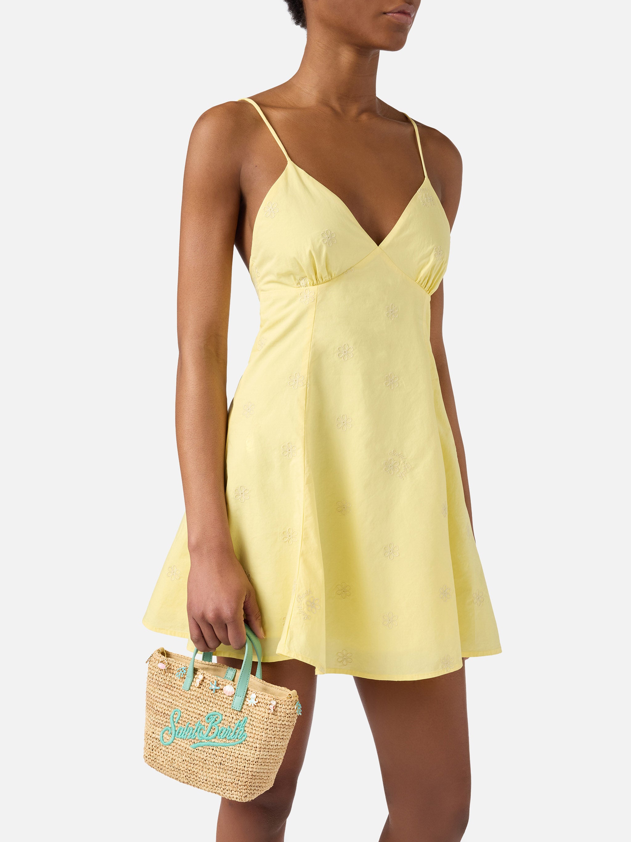 mc2-saint-barth-borsa-city-mini-in-raffia-naturale-e-turchese-con-charms image 2