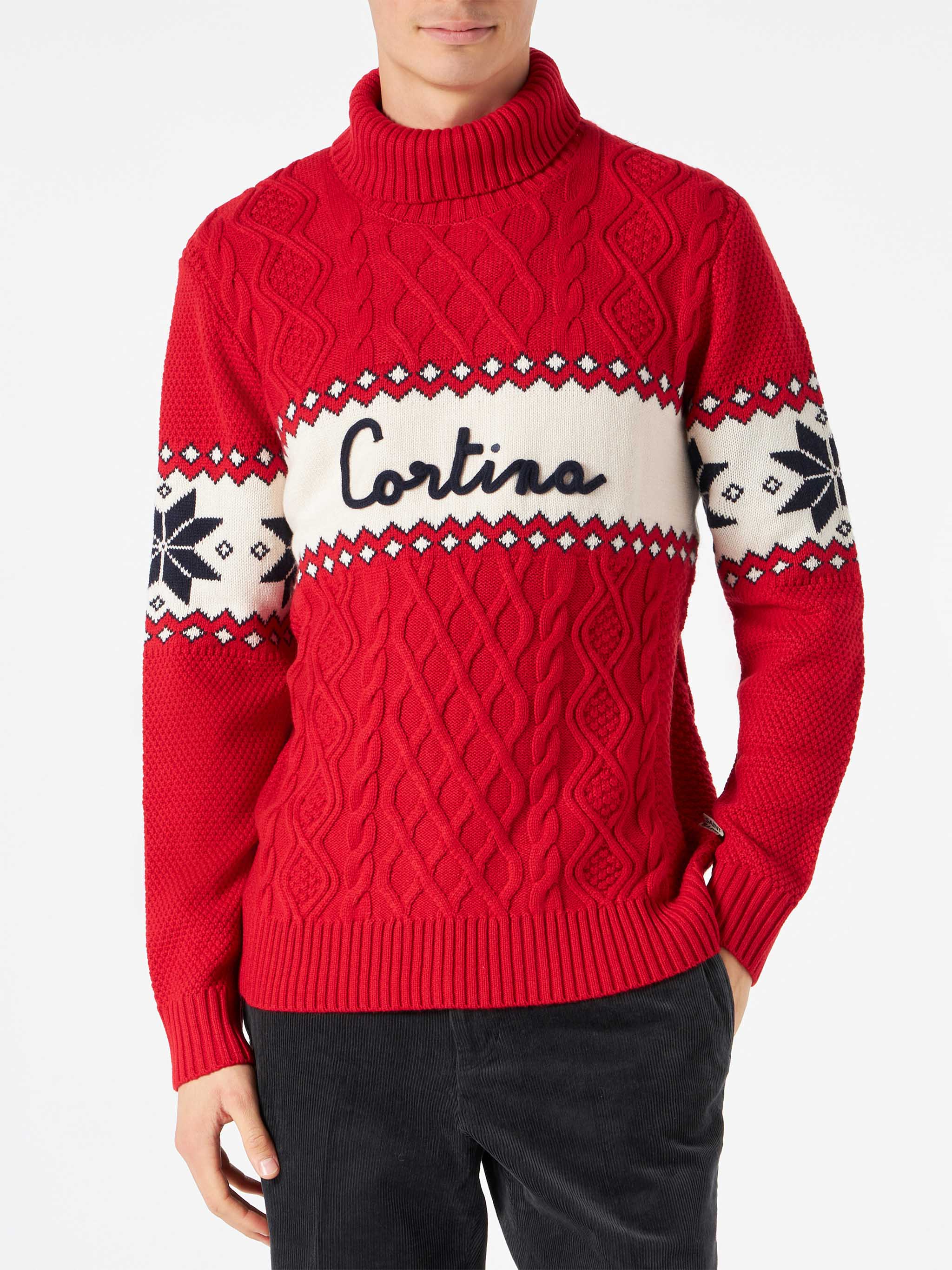 mc2-saint-barth-maglione-mezzo-collo-alto-cortina-rosso-uomo image 1