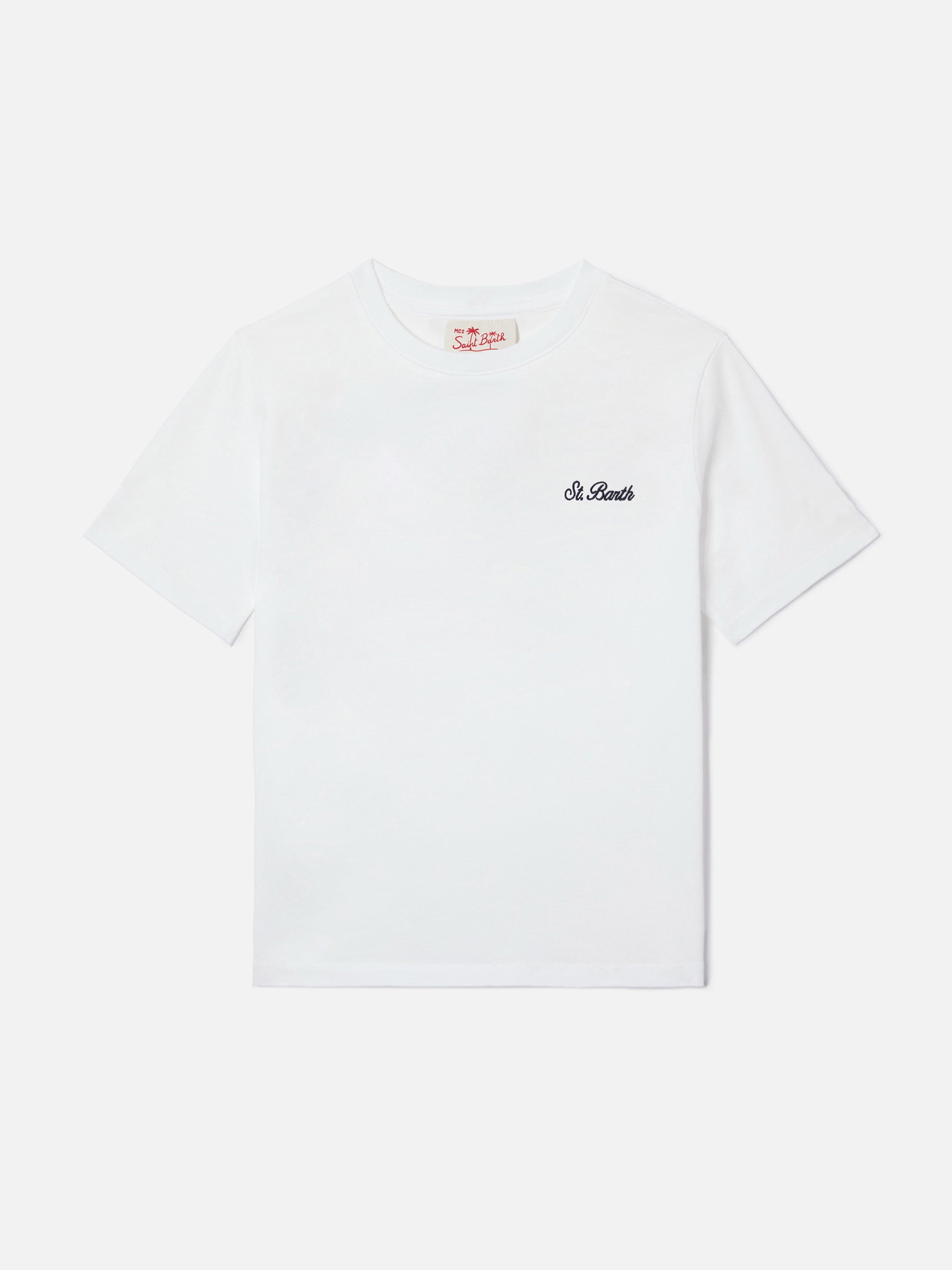 mc2-saint-barth-t-shirt-dover-jr-bambino-cotone-bianco-logo-ricamato image 1
