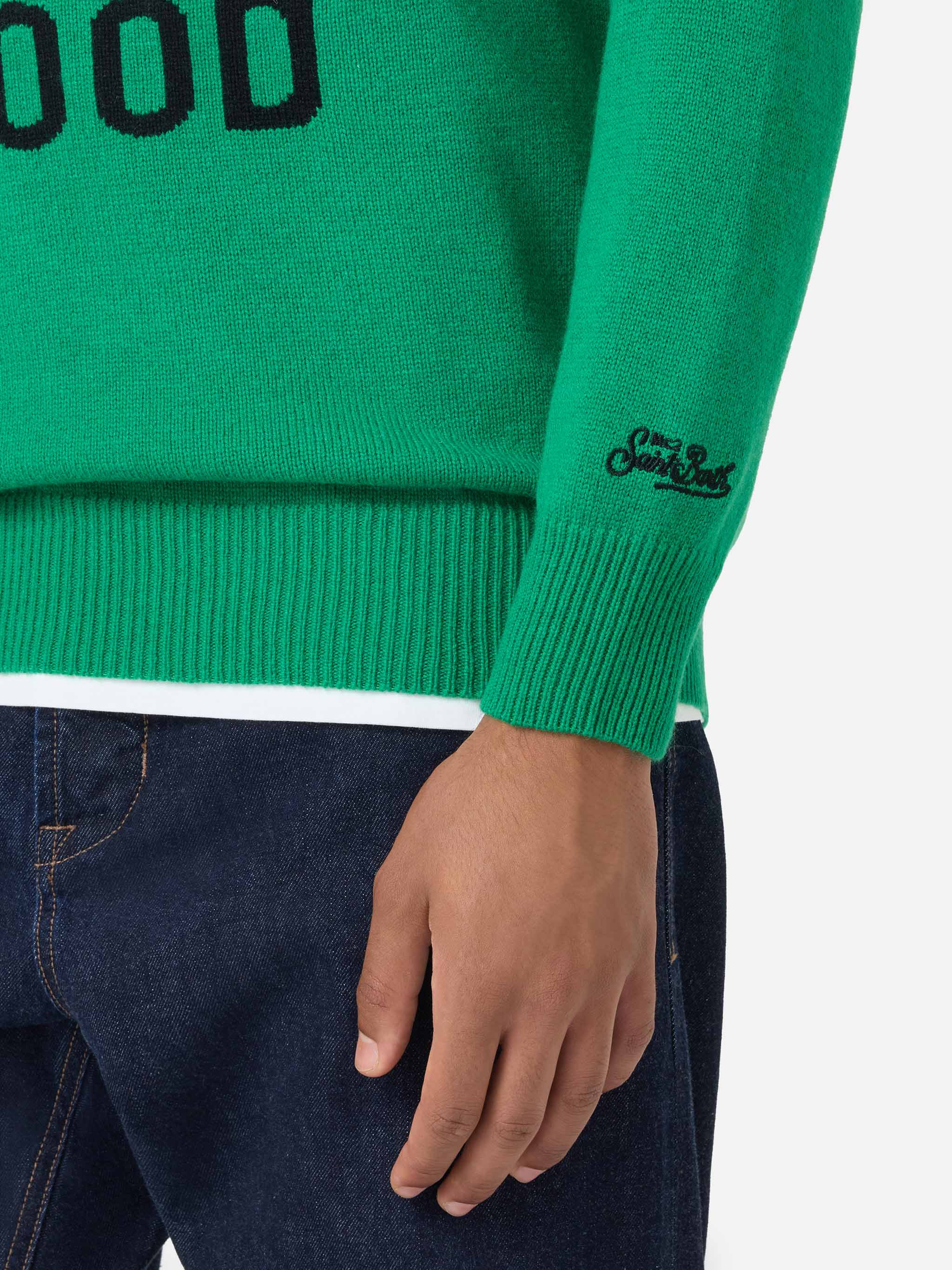 mc2-saint-barth-heron-maglione-uomo-verde-fiat-500-jacquard-special-edition image 4