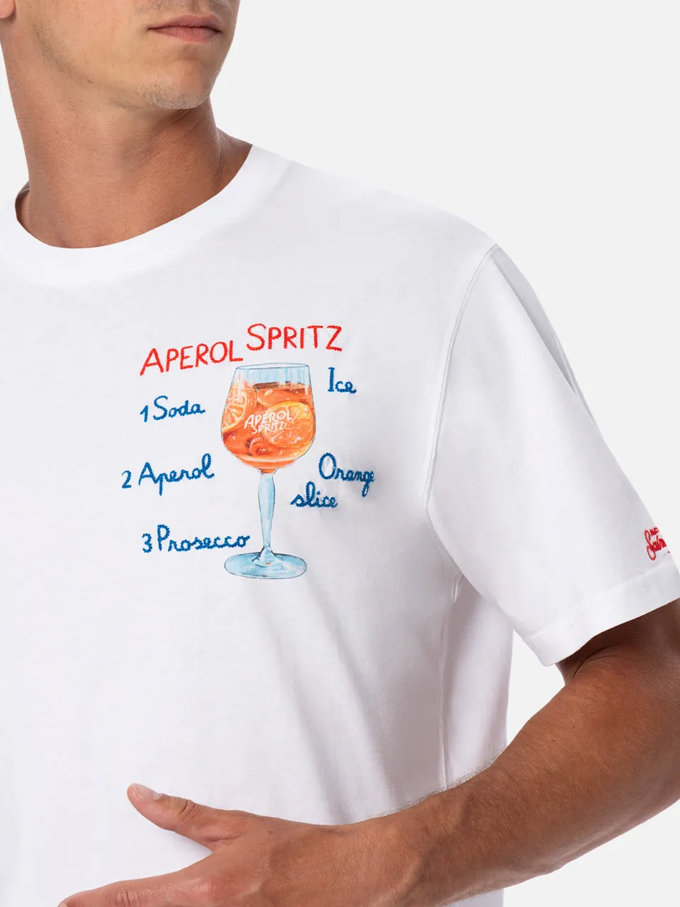 mc2-saint-barth-t-shirt-man-special-edition-aperol-in-puro-cotone-jersey-con-sta image 1