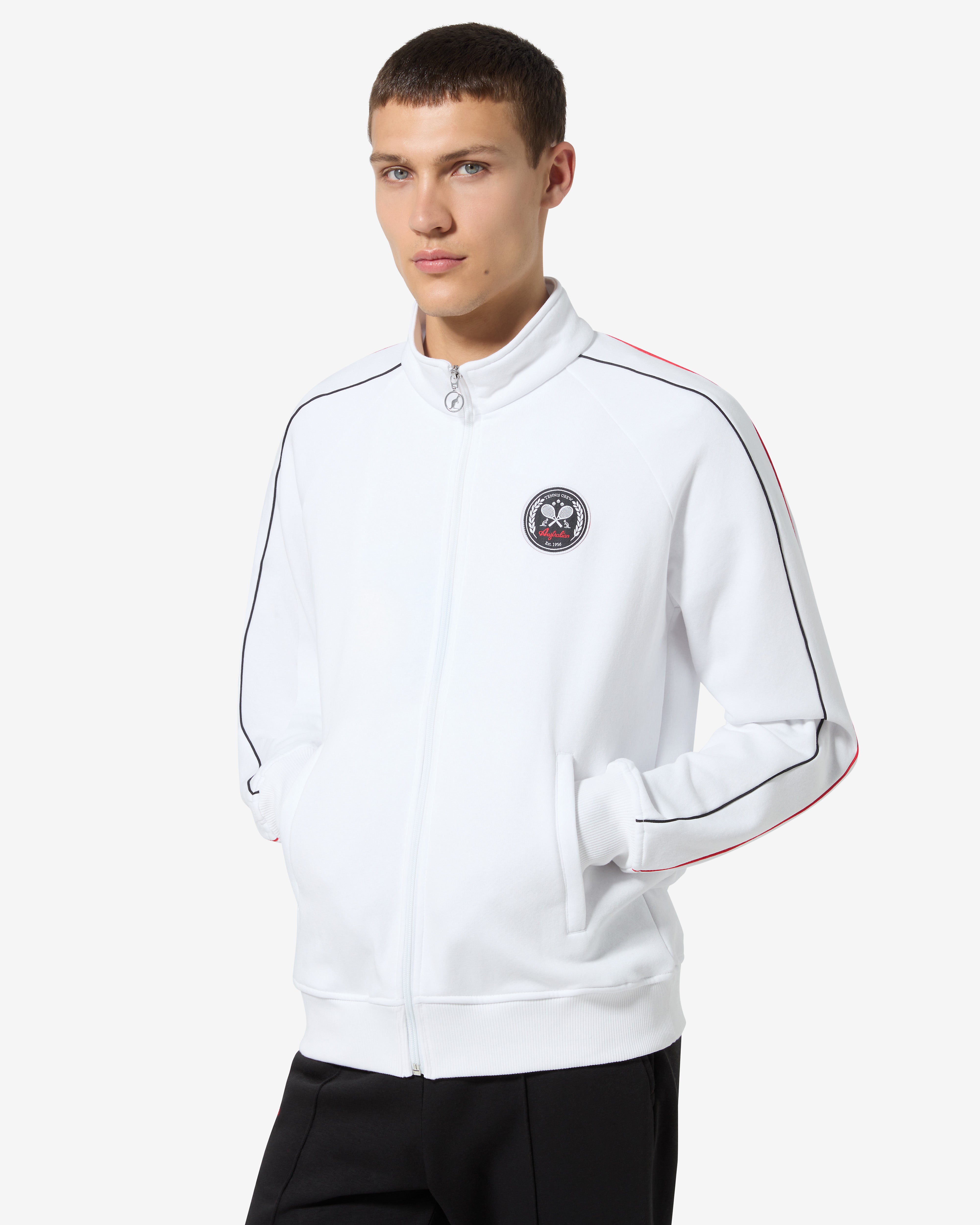 australian-tennis-crew-tuta-in-felpa-bianco-full-zip image 3