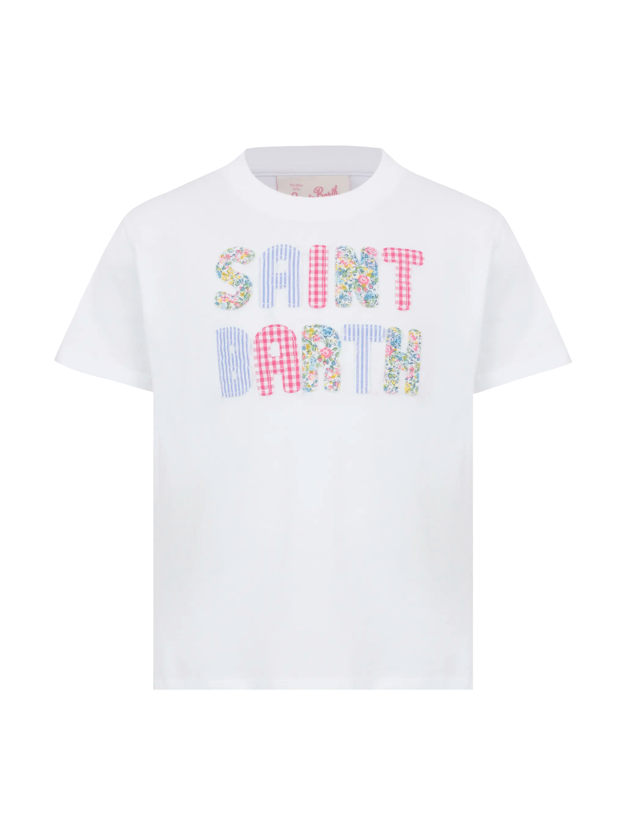 mc2-saint-barth-elly-t-shirt-bambina-in-cotone-bianca-con-patch-saint-barth image 1