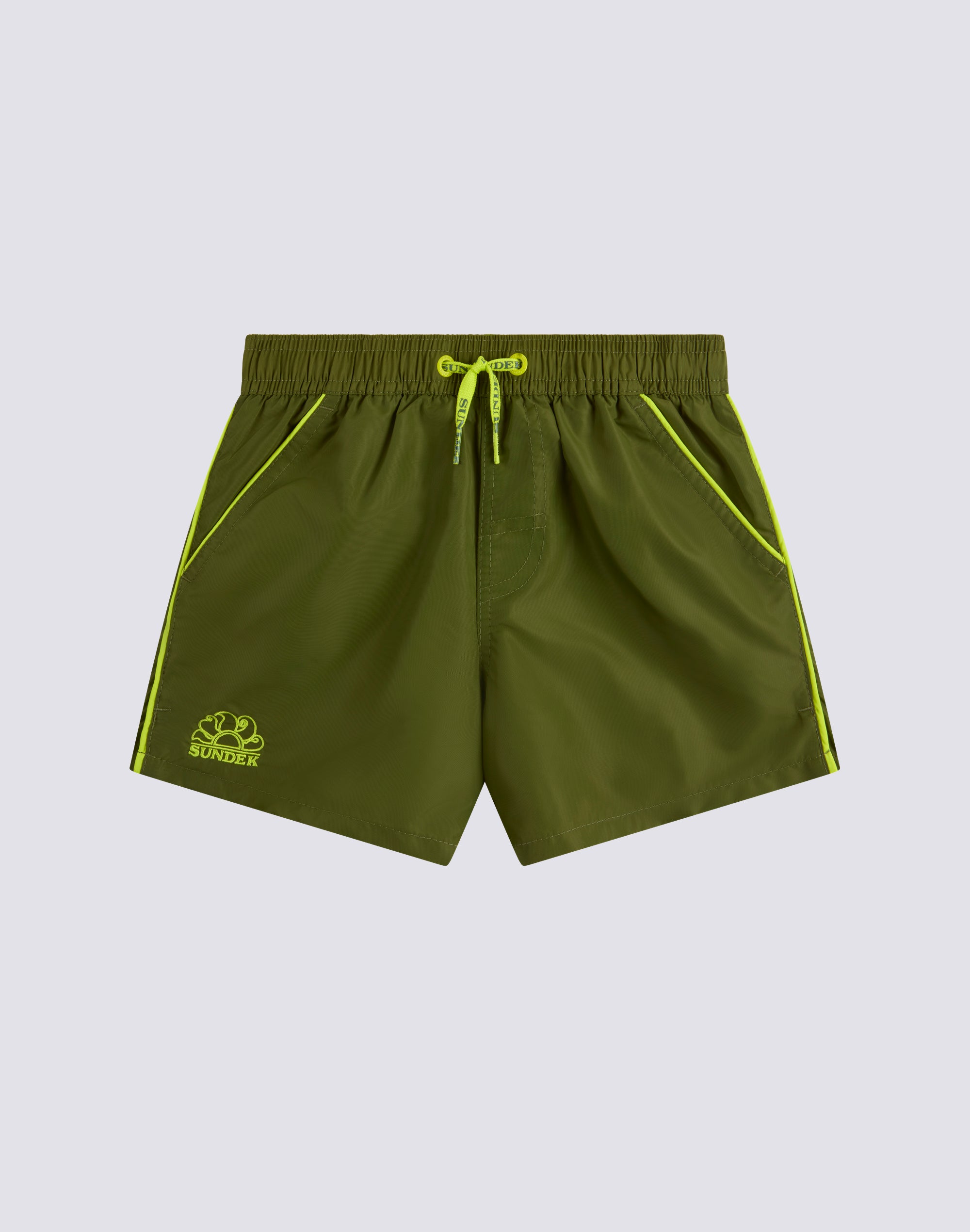 sundek-costume-bambino-corto-iconic-taffet-con-piping-vita-elasticata image 1