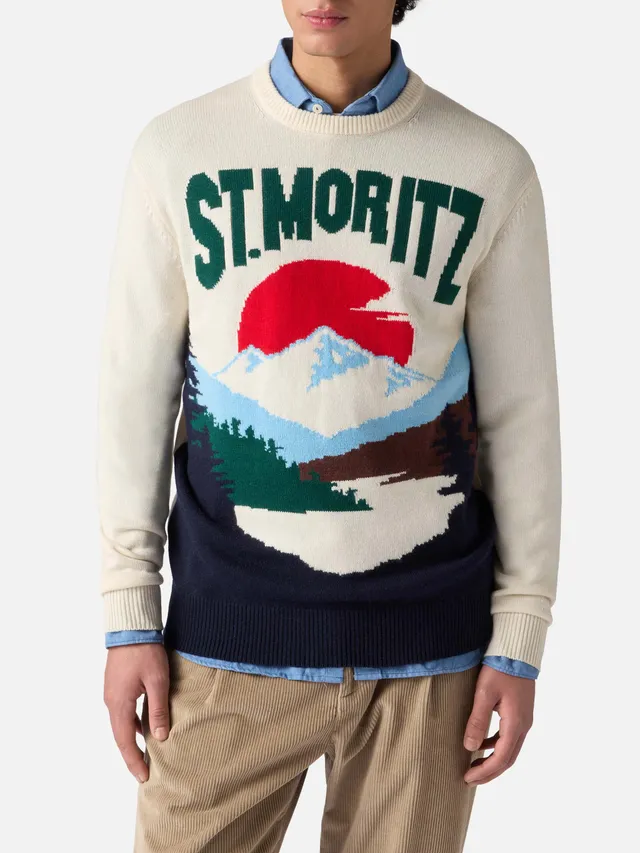 mc2-saint-barth-heron-maglione-girocollo-uomo-st-moritz-jacquard-bianco image 1