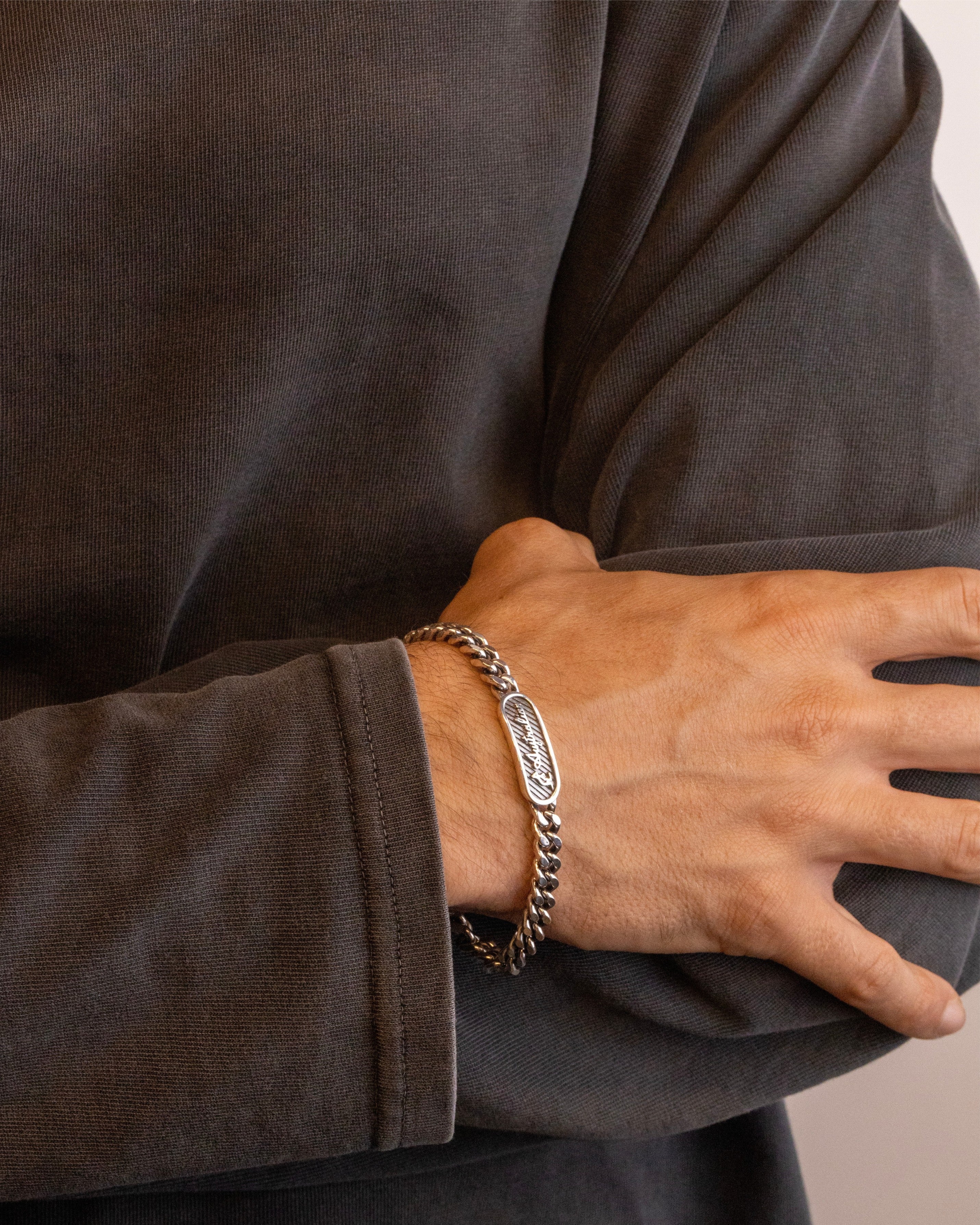 australian-essential-bracciale-targa-grumetta-silver image 3