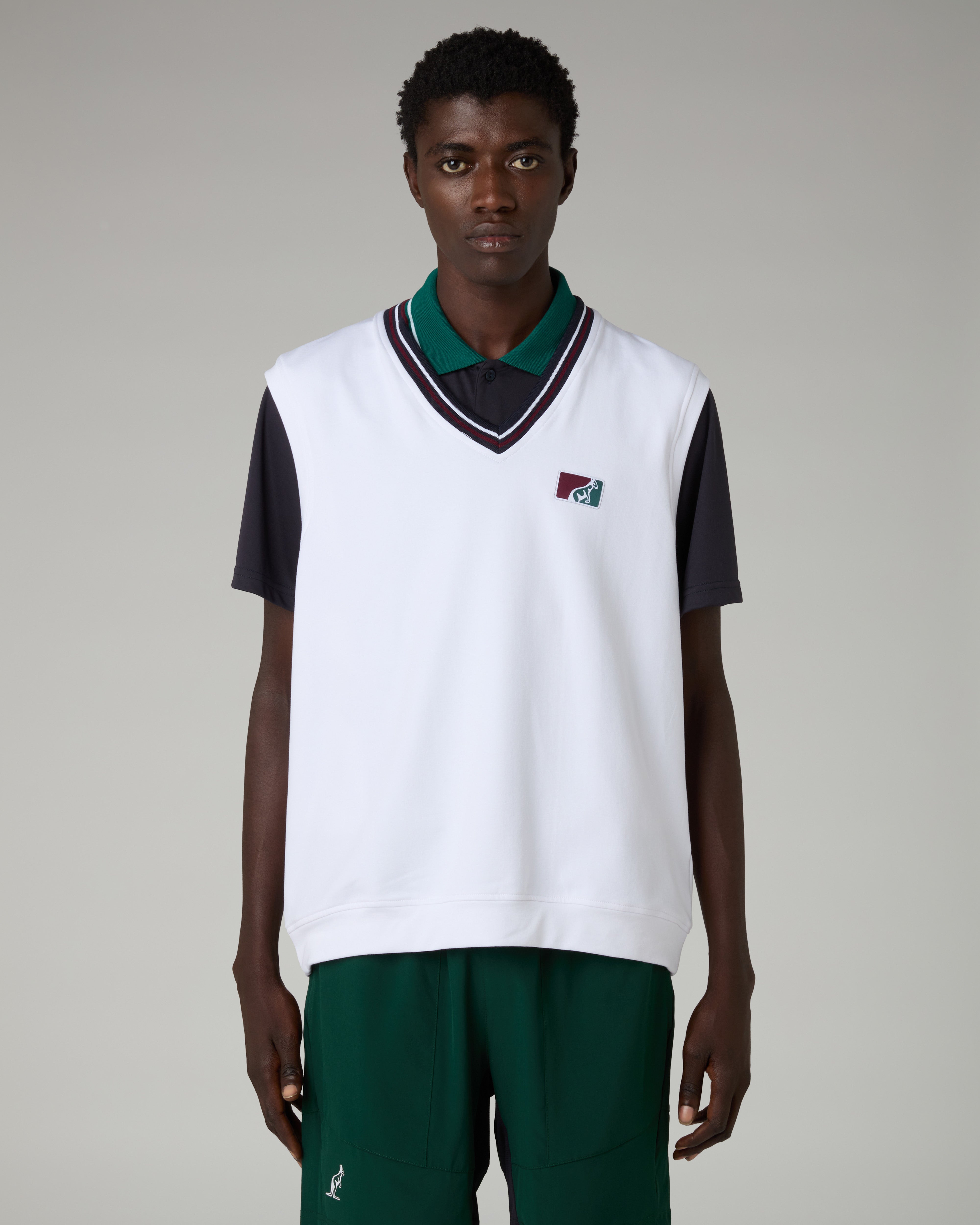 australian-classic-gilet-gilet-in-felpa-uomo-bianco-made-in-italy image 1