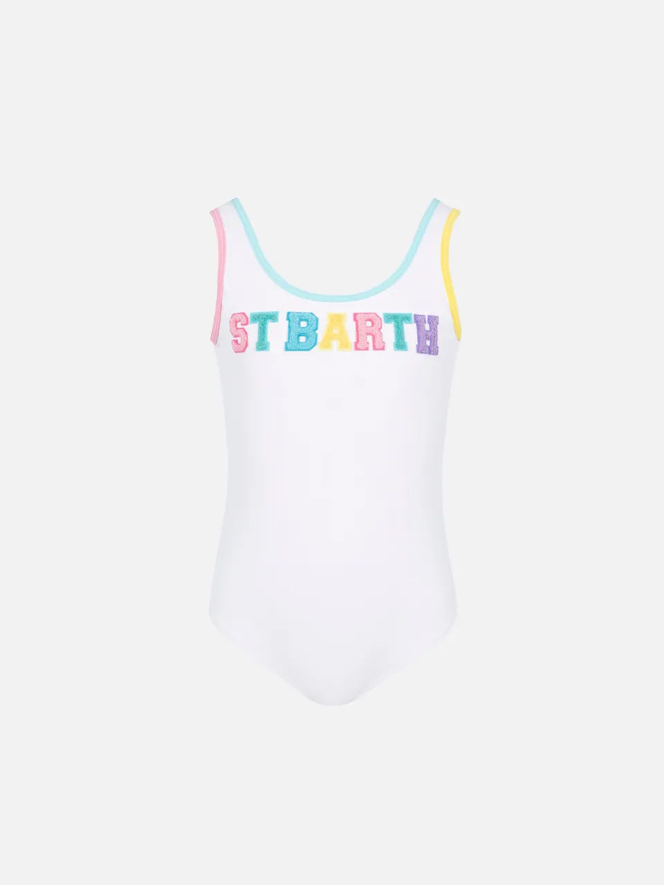 mc2-saint-barth-cara-costume-intero-bambina-bianco-costine-con-patch-logo image 1