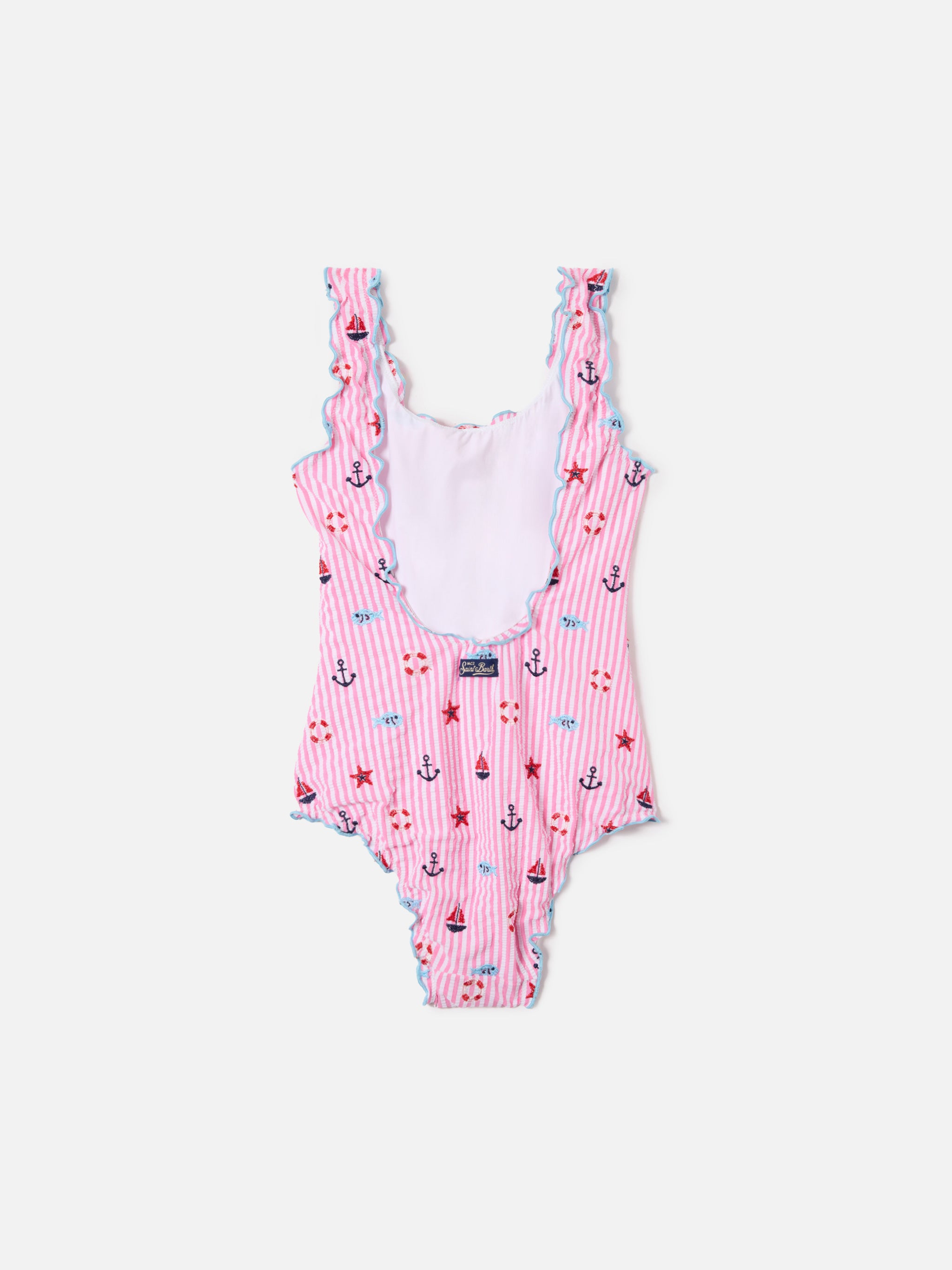mc2-saint-barth-clio-costume-intero-bambina-seersucker-rosa image 2