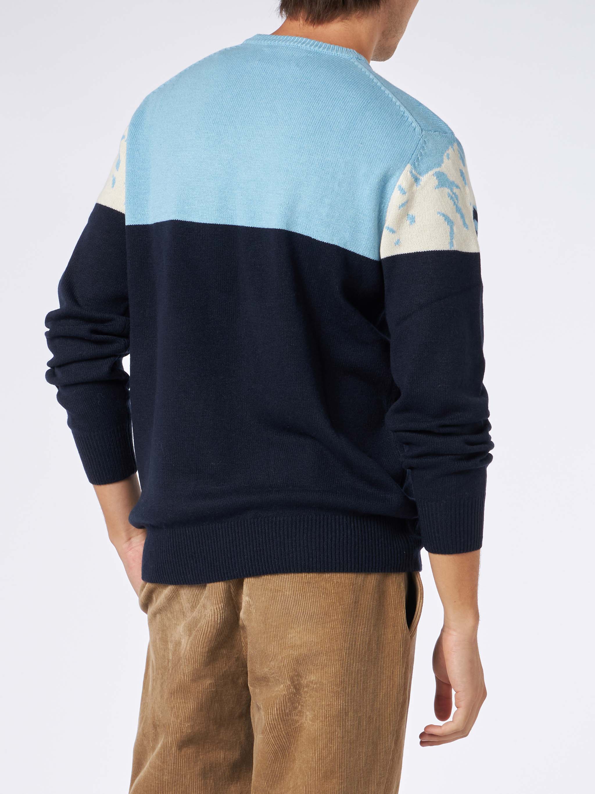 mc2-saint-barth-her00011-maglione-uomo-girocollo-blu-st-moritz-jacquard image 3