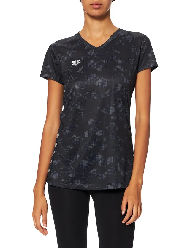 arena-w-run-s-s-mesh-solid-maglietta-running-a-maniche-corte-donna image 1