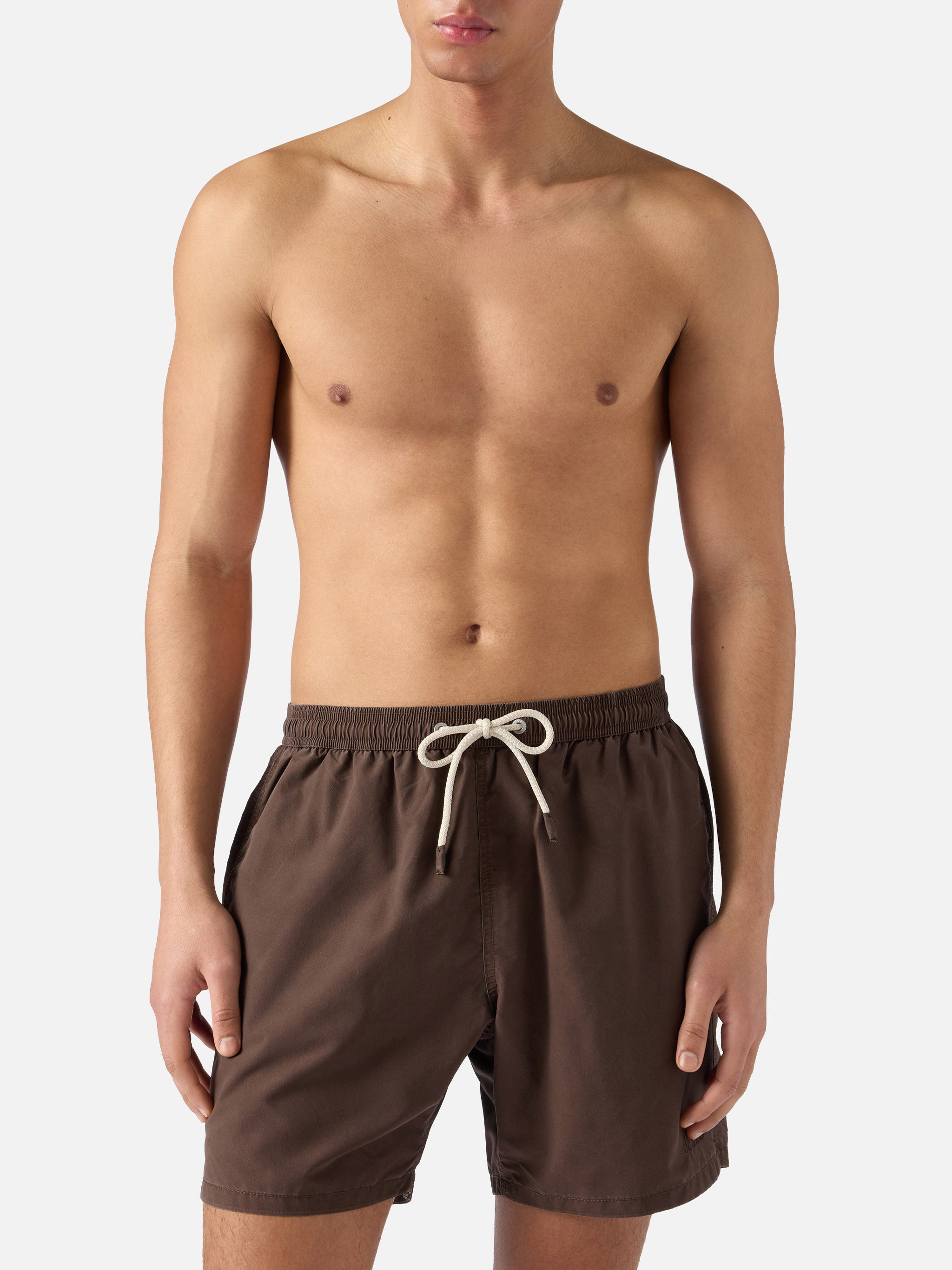 mc2-saint-barth-costume-mare-patmos-marrone-used-con-ricamo-logo image 3