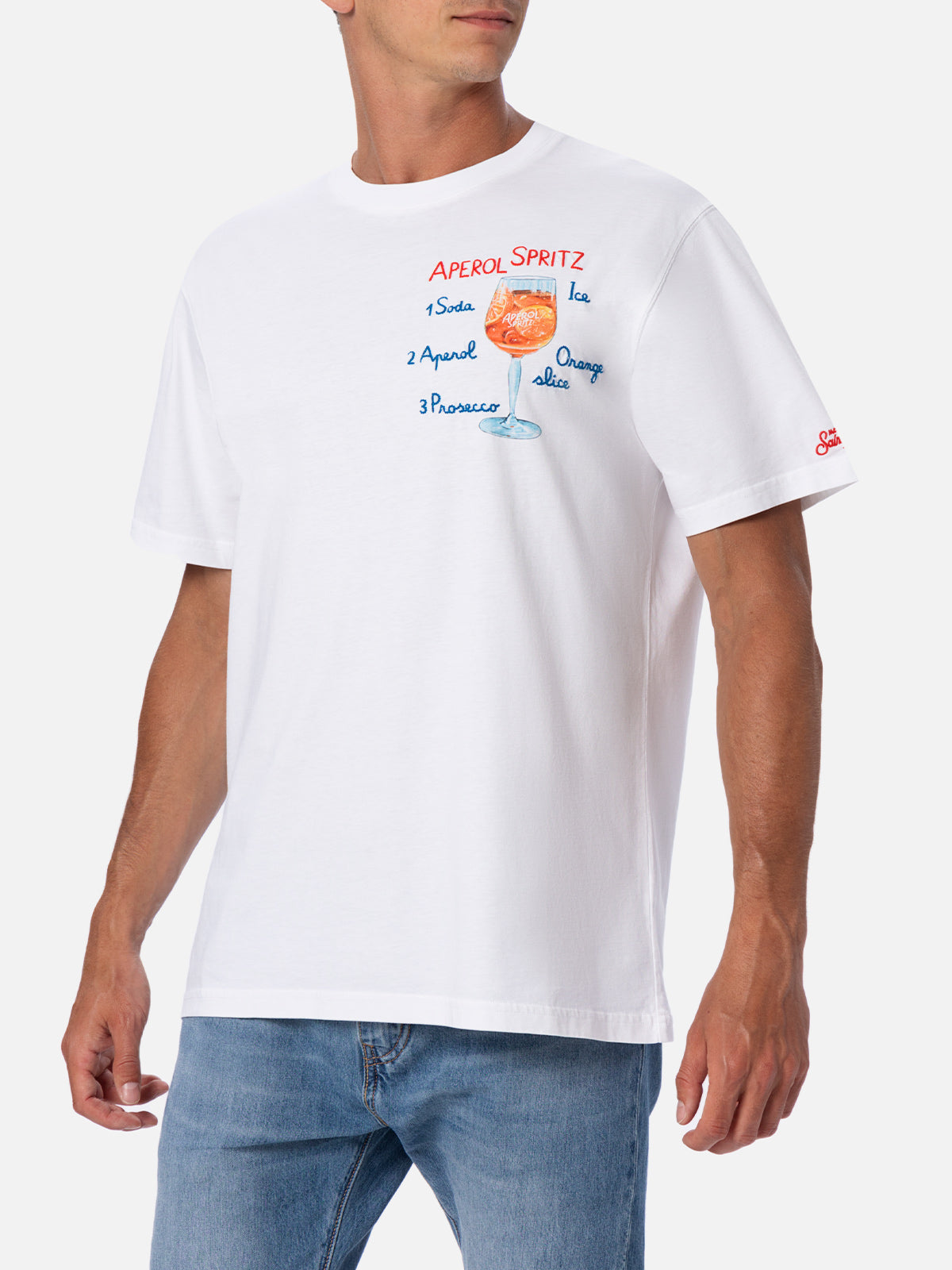 mc2-saint-barth-t-shirt-man-special-edition-aperol-in-puro-cotone-jersey-con-sta image 2