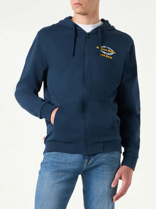 mc2-saint-barth-felpa-con-cappuccio-zip-bro0001-magnum-marine-blu-uomo image 1