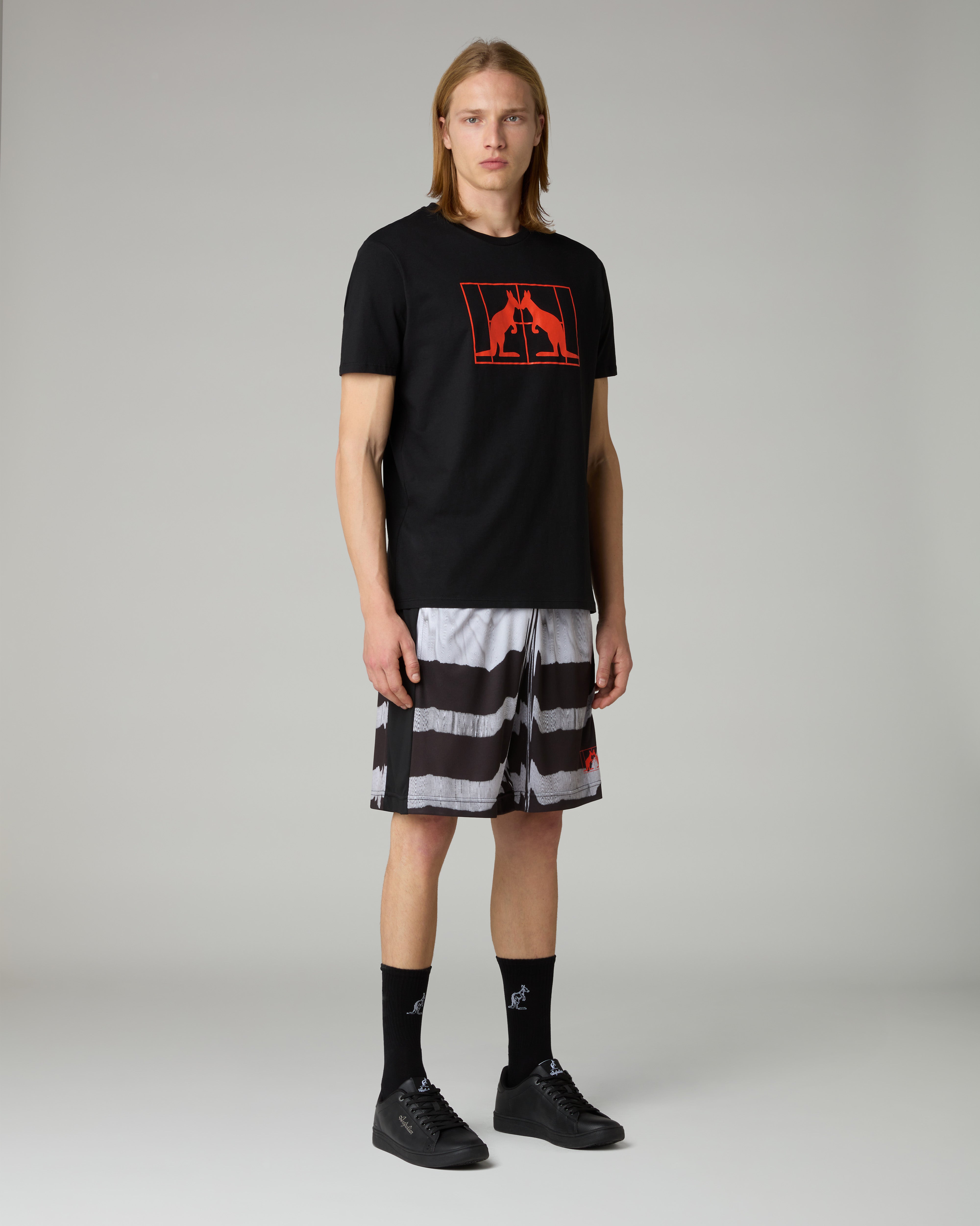 australian-gemini-t-shirt-cotone-nera-stampa-petto image 2