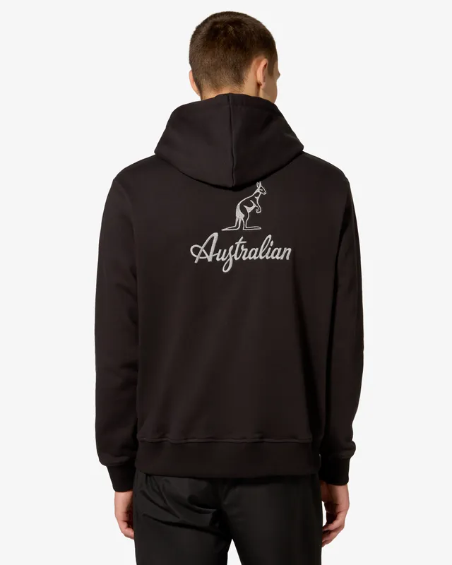 australian-reflective-logo-hoodie-felpa-con-cappuccio-nera image 1