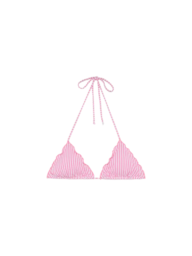 mc2-saint-barth-top-mare-donna-sagittarius-triangolo-seersucker-rosa image 1