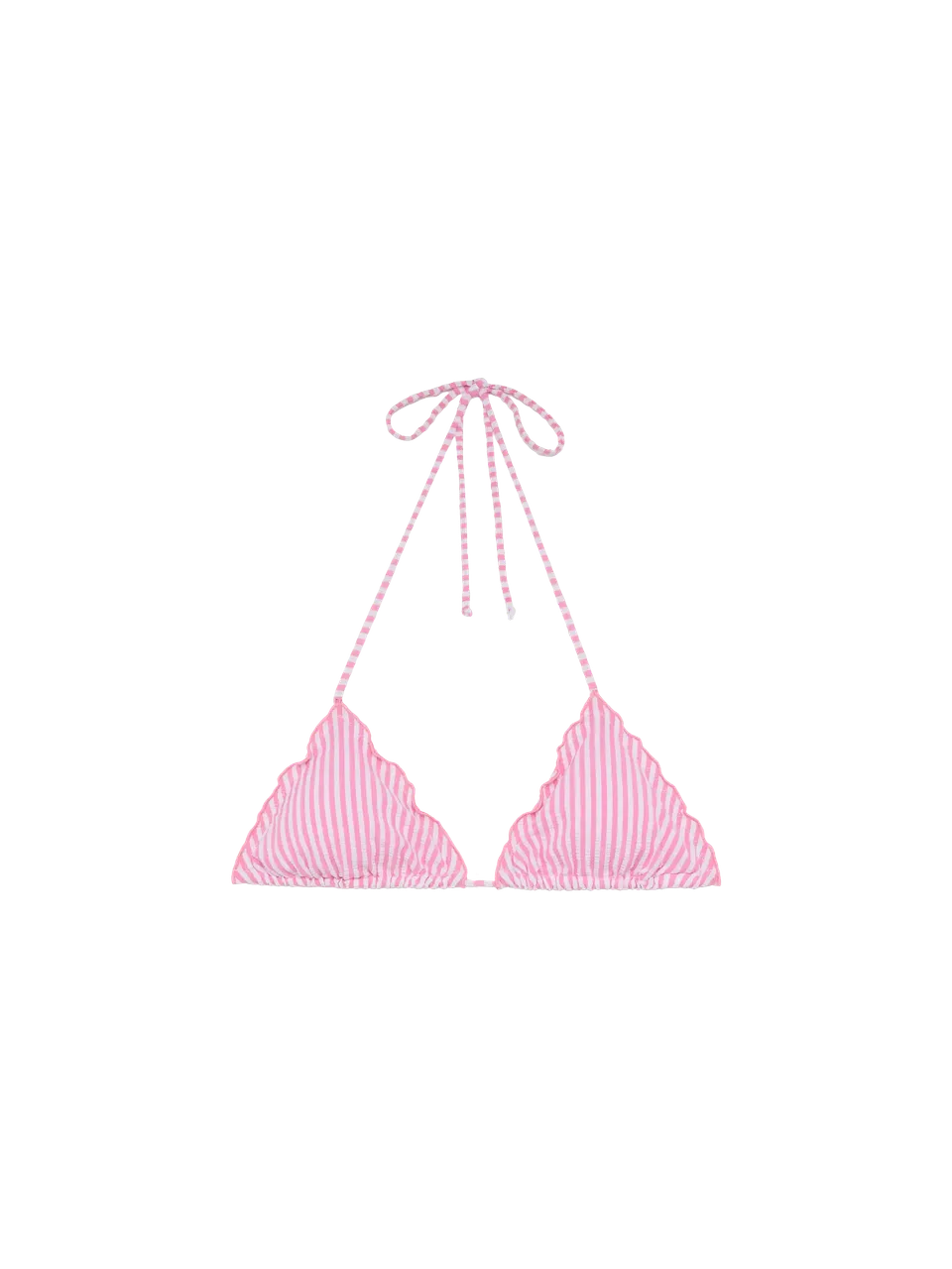 mc2-saint-barth-top-mare-donna-sagittarius-triangolo-seersucker-rosa image 1