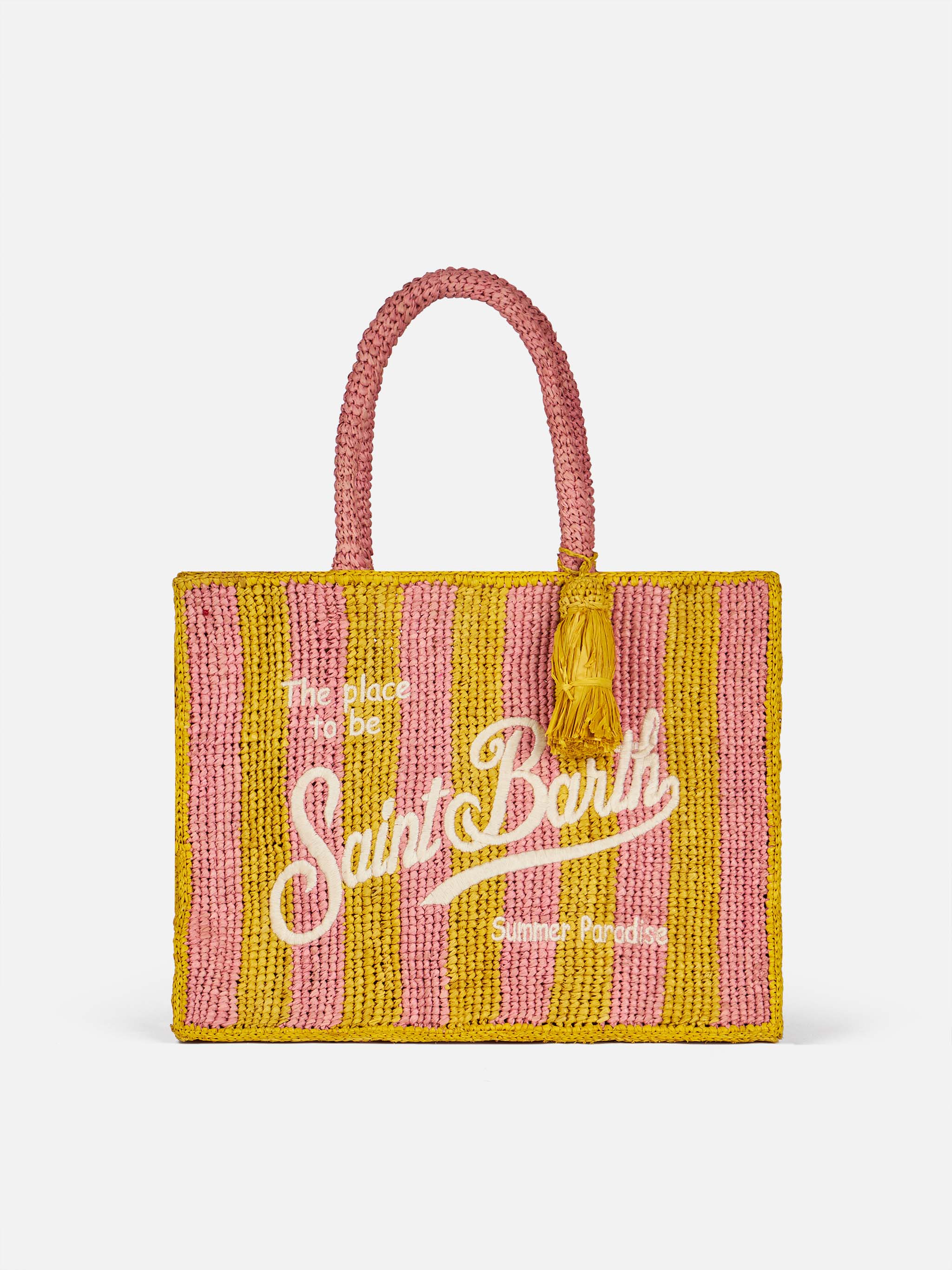 mc2-saint-barth-borsa-colette-rafia-rigata-naturale image 1