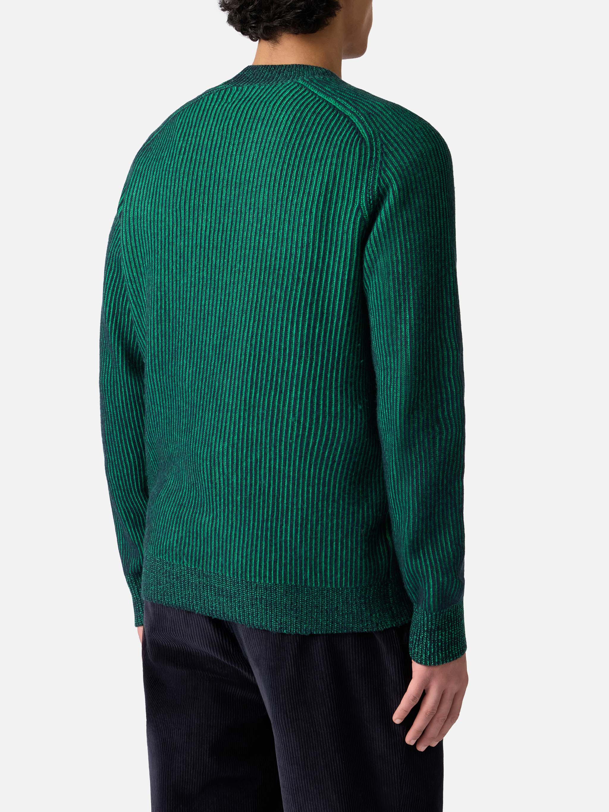 mc2-saint-barth-davos-maglia-uomo-mezzo-collo-ricamo-st-barth-verde-blu image 3