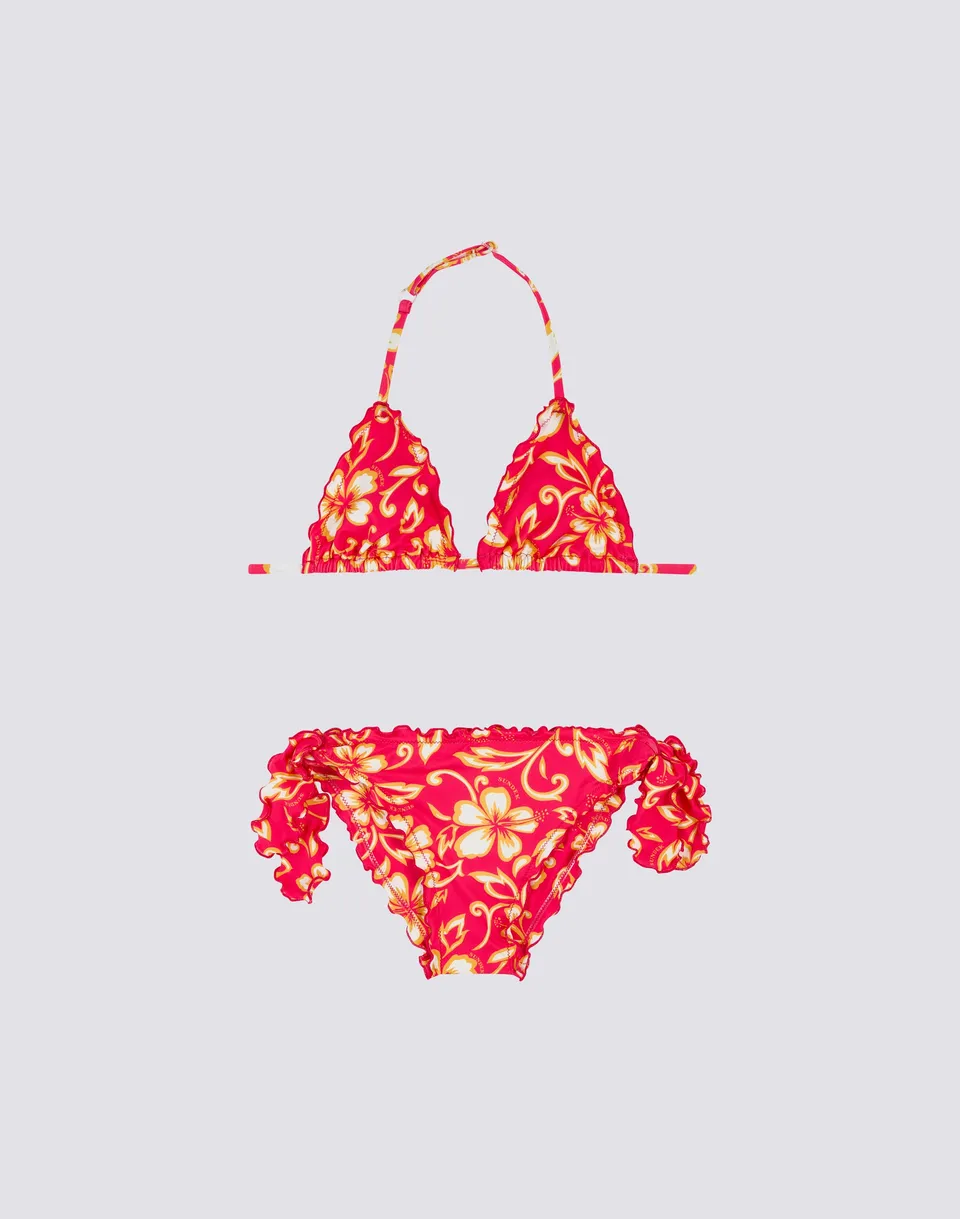 sundek-bikini-bambina-con-stampa-hibiscus-sk23 image 1