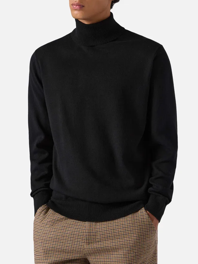 mc2-saint-barth-bond-dolcevita-uomo-nero-lana-merino-e-cashmere image 1