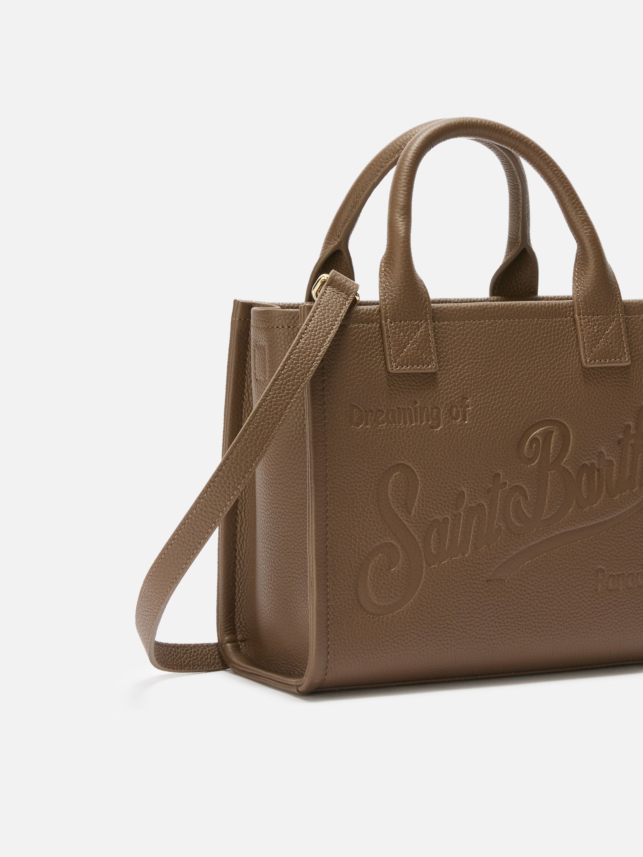 mc2-saint-barth-borsa-a-spalla-vanity-bag-midi-in-pelle-martellata-marrone image 3