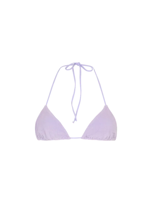 mc2-saint-barth-top-bikini-leah-a-triangolo-spugna-lilla-tinta-unita image 1