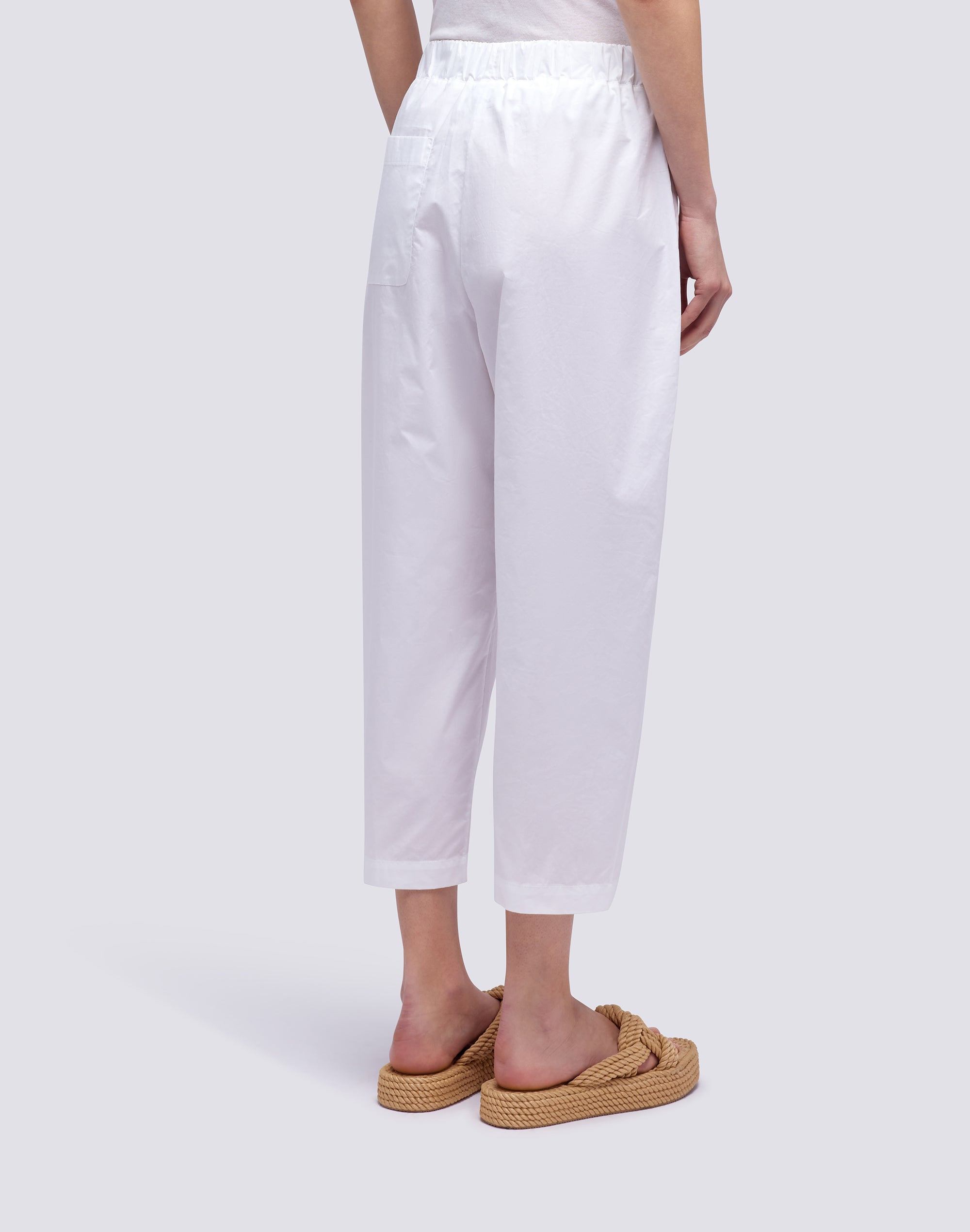 sundek-pantaloni-donna-in-popeline-di-cotone-vita-elastica-con-coulisse image 3