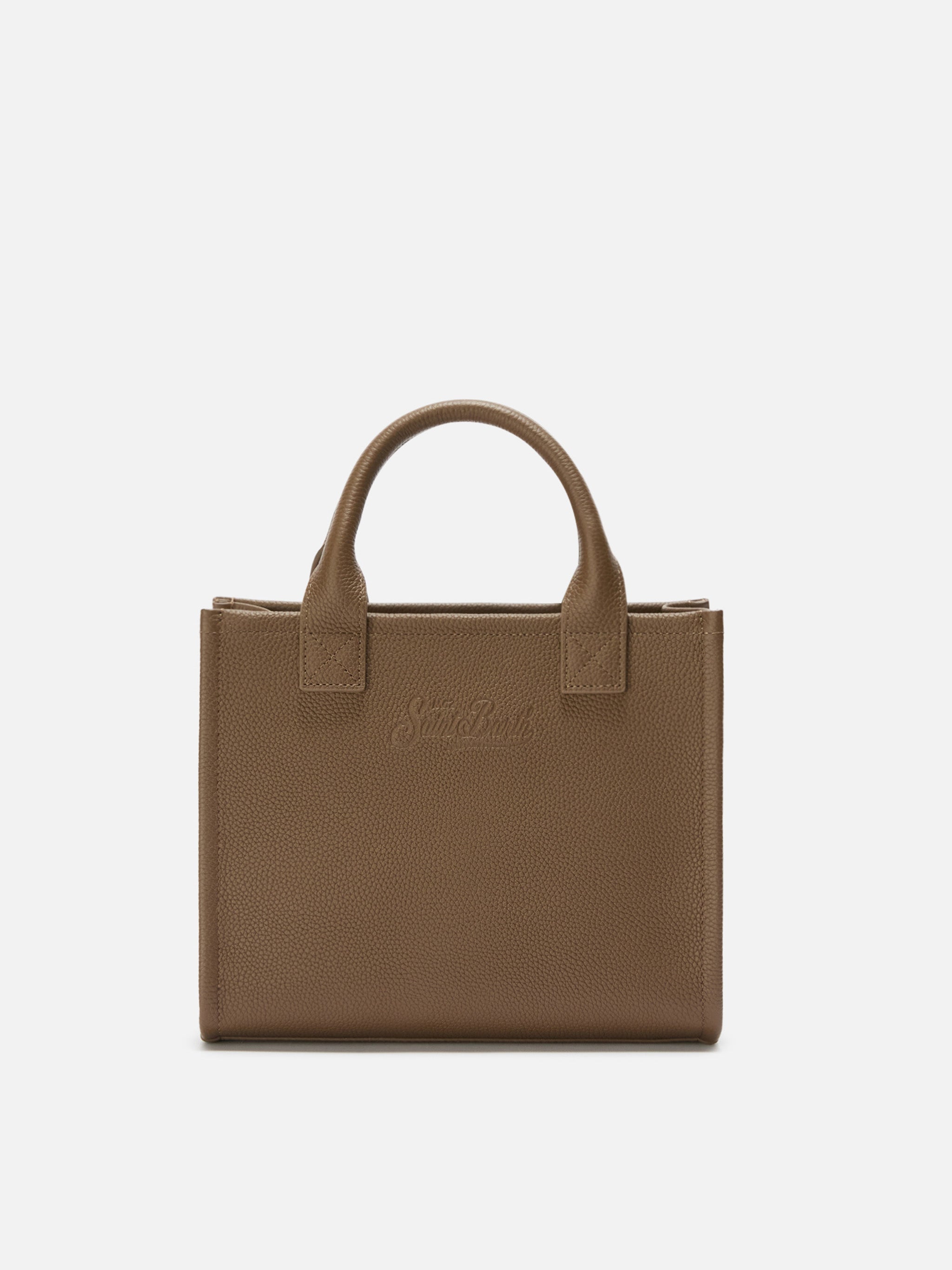 mc2-saint-barth-borsa-a-spalla-vanity-bag-midi-in-pelle-martellata-marrone image 4