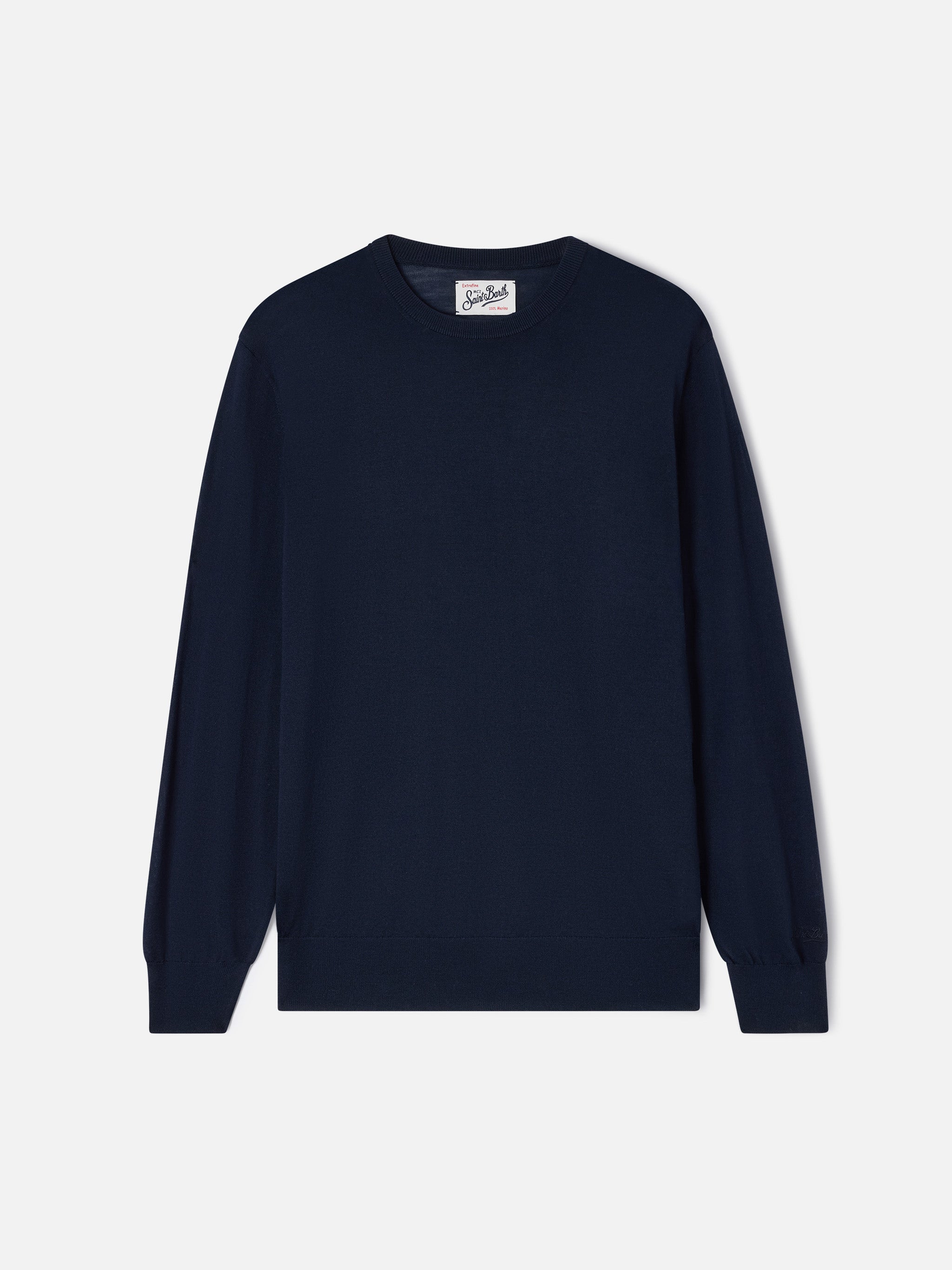 mc2-saint-barth-girocollo-regent-in-lana-merino-blu-navy image 1